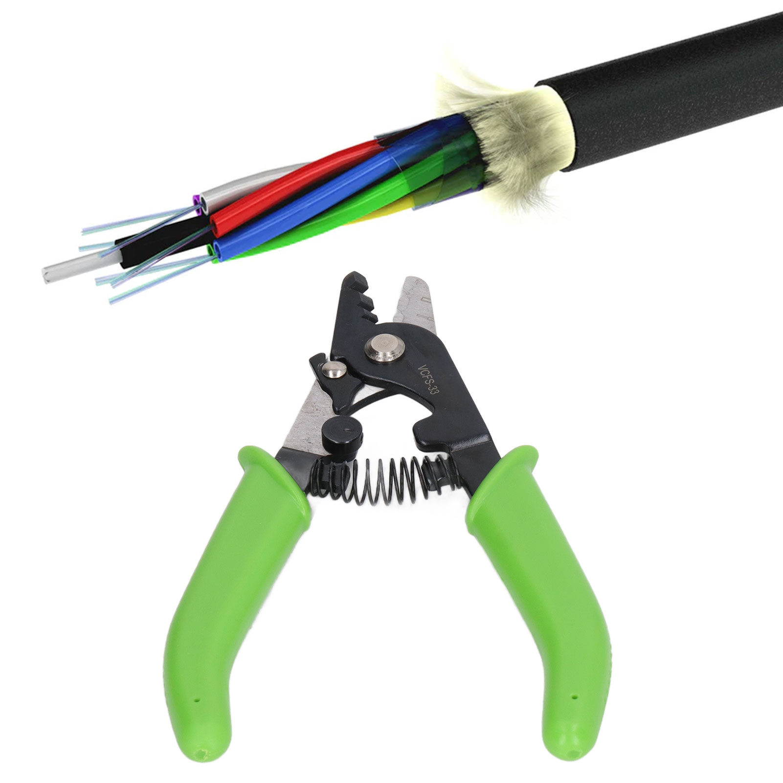 Vcfs-33 Drei-port-glasfaser-abisolierzange, Fttp-kabelabisolierzange, Drei-port-nomiller-zange