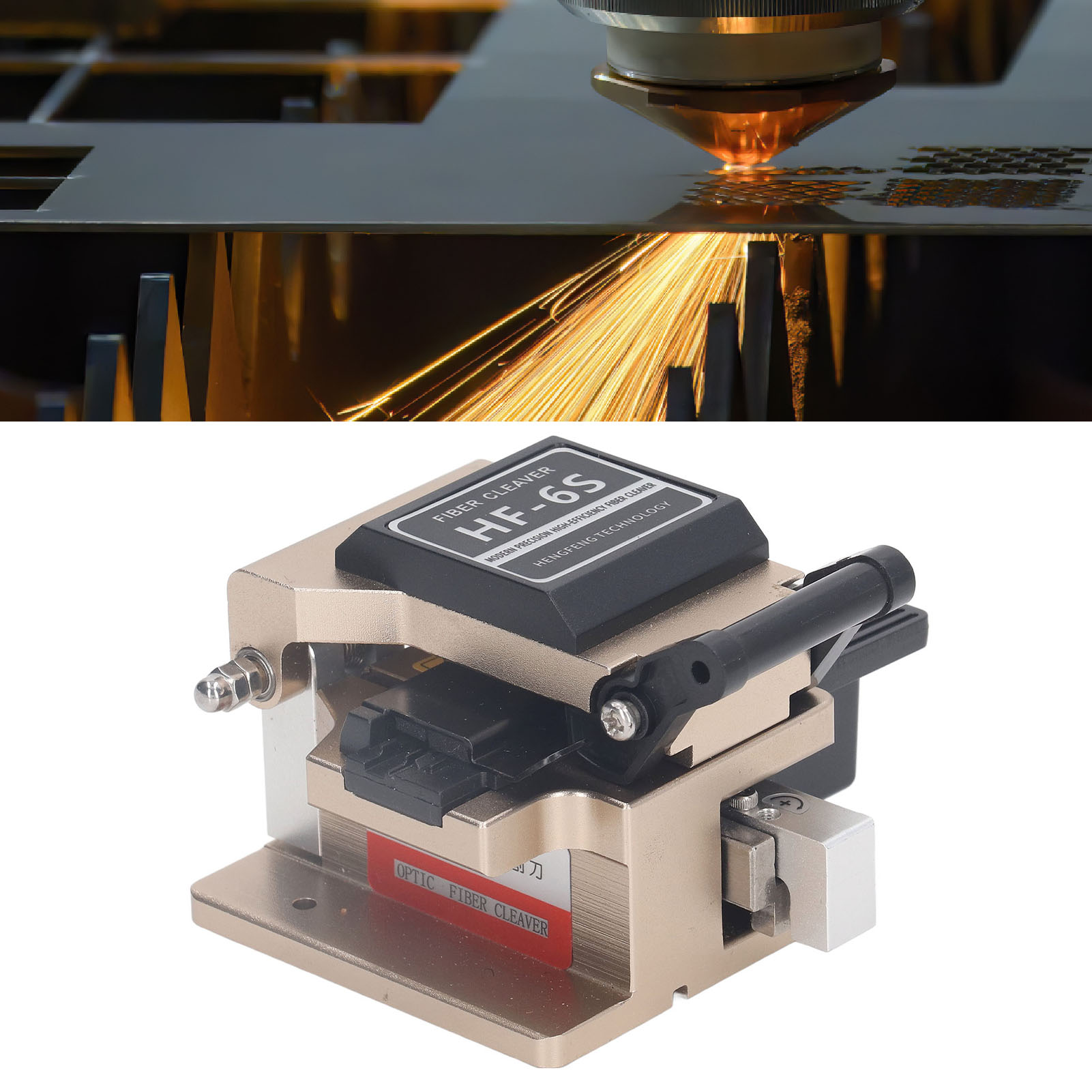 Hf-6s Hochpräzisions-glasfaserschneider, 3-in-1-faserhalter, Spezialwerkzeug Zum Schneiden Von Heiß- Und Kaltverbindungen, Für Glasfaserkabel, Goldbeschichtung