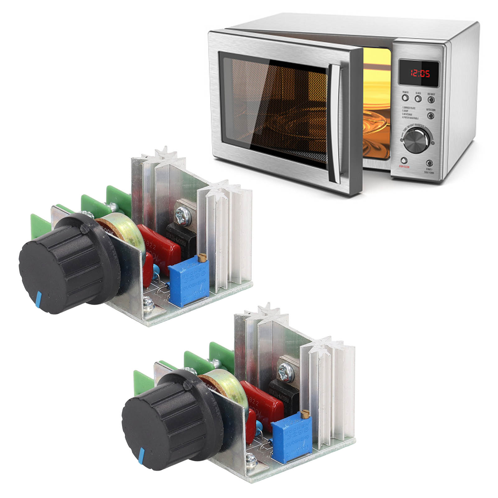 2000-w-220-v-wechselstrom-thyristor-spannungsregler, Einstellbarer Motordrehzahlregler, 220-v-drehtemperaturregler