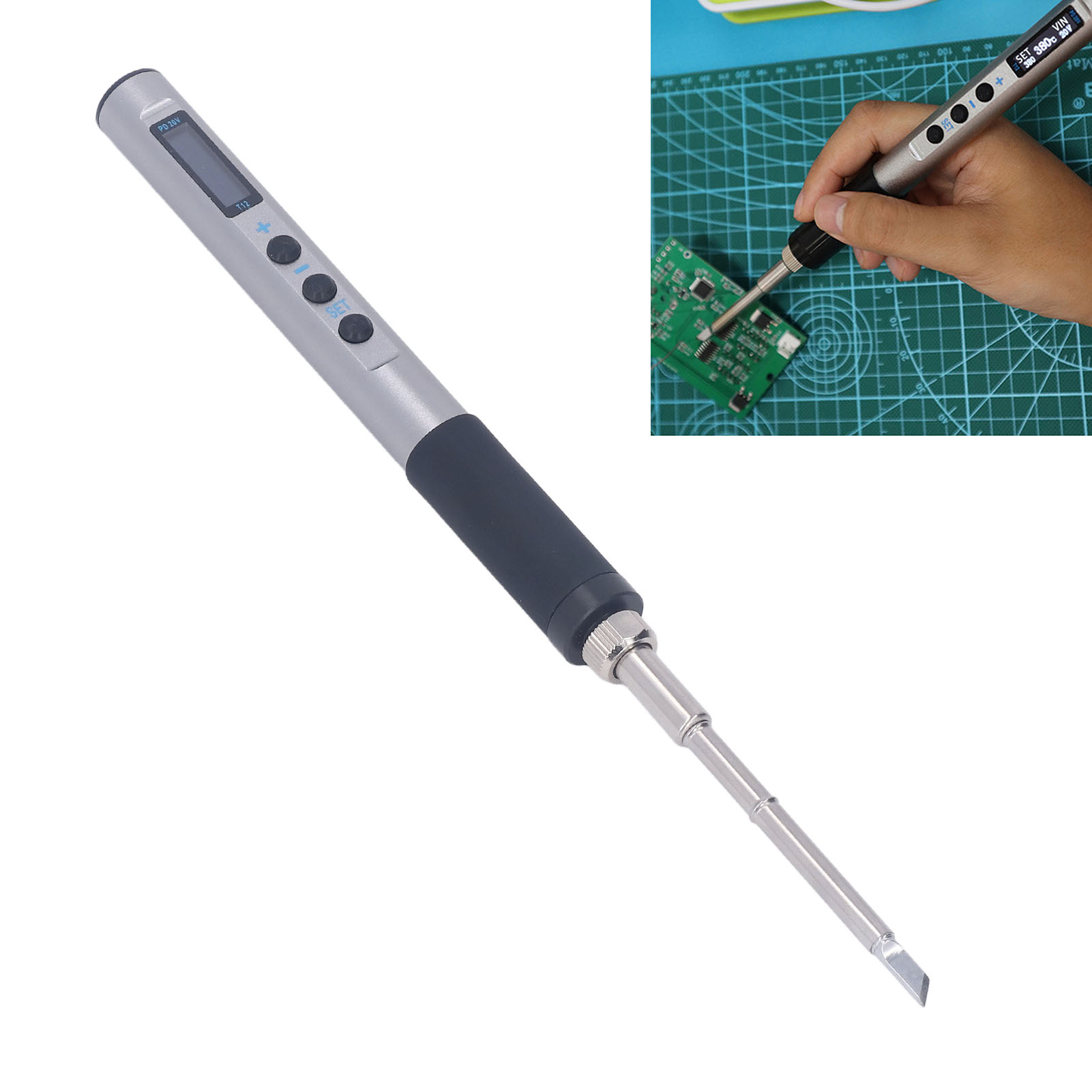 Tragbarer 65-w-usb-lötkolben Mit Digitalanzeige, Mini-lötstation Mit Konstanter Temperatur (5 V/20 V)