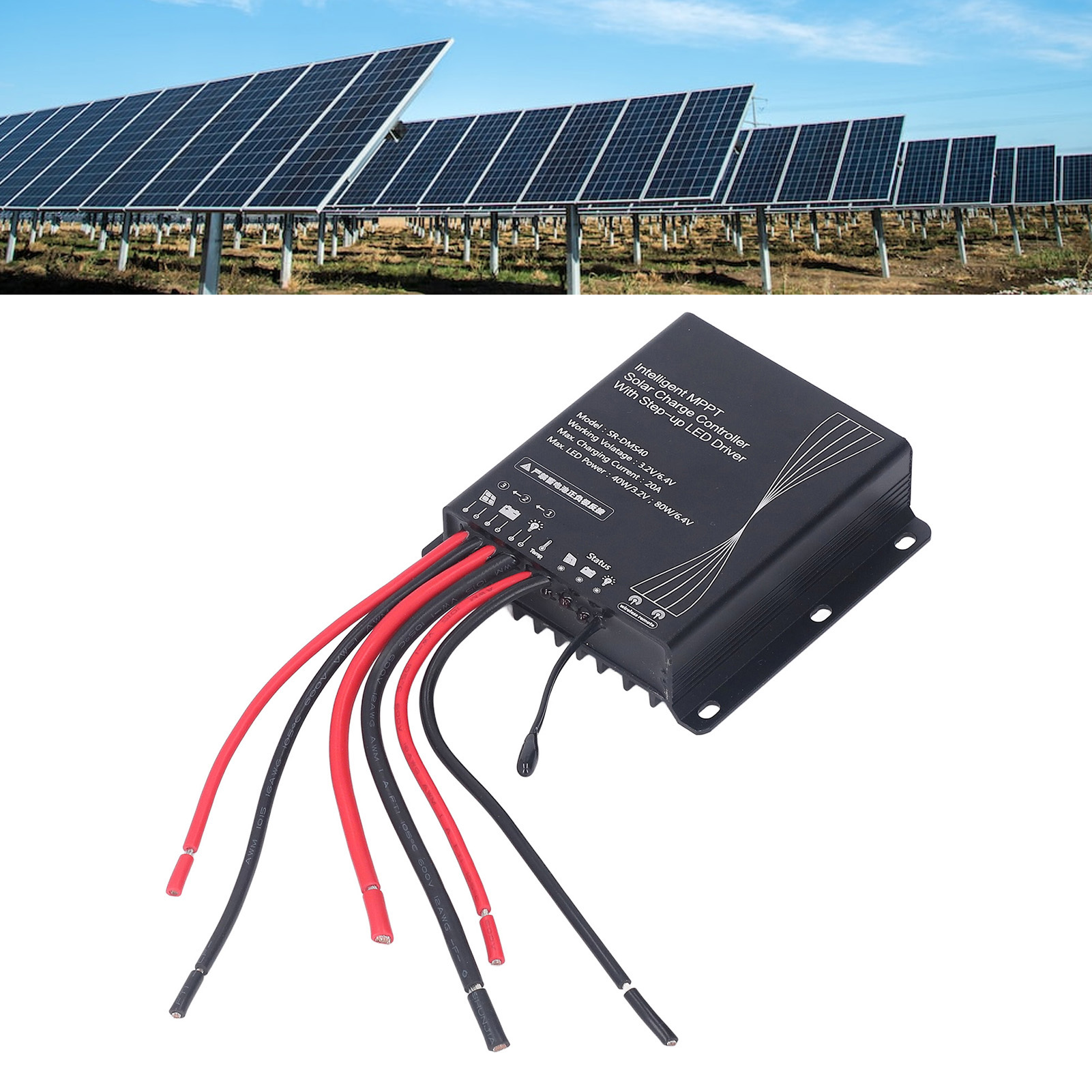 Intelligenter 3,2v/6,4v Mppt-solarladeregler Mit Schrittmotor-led-treiber