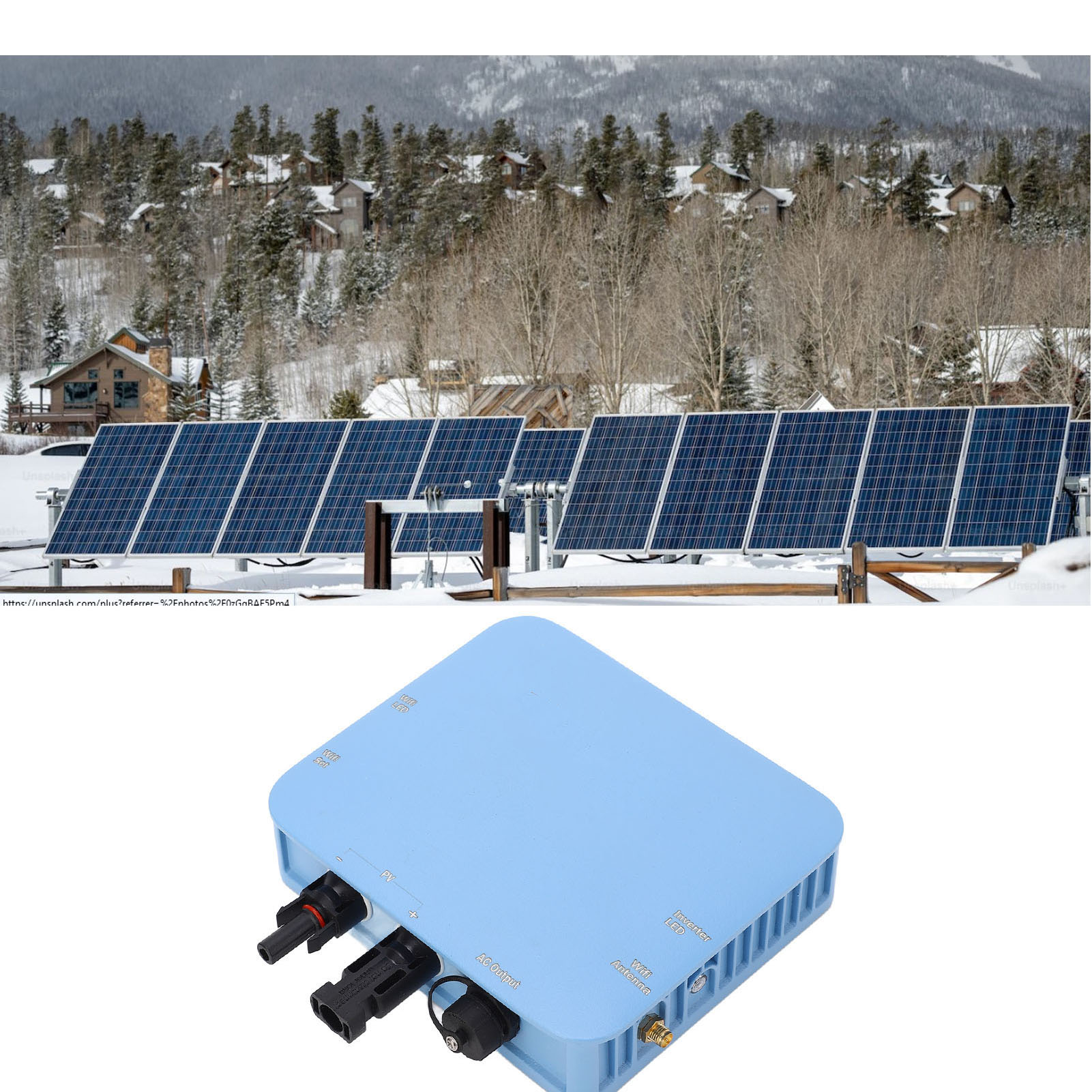 Neues Solarmodul Mit Wechselrichter, Netzgekoppelter Dc/ac-mikro-wechselrichter, Rückstromschutz, Netzgekoppelter Solar-mikro-wechselrichter, Wlan-steuerung, 230 V 300 W.