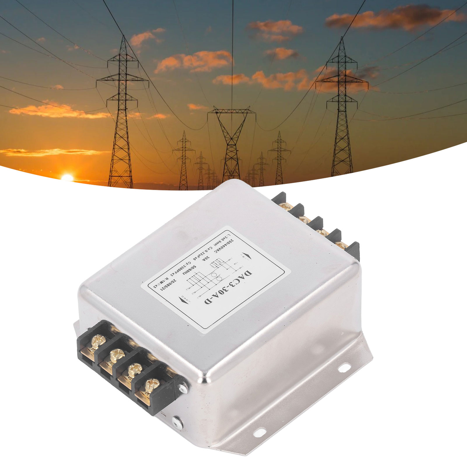 Dreileiter-drehstromfilter Dac3, 250/440 V Ac, 50/60 Hz