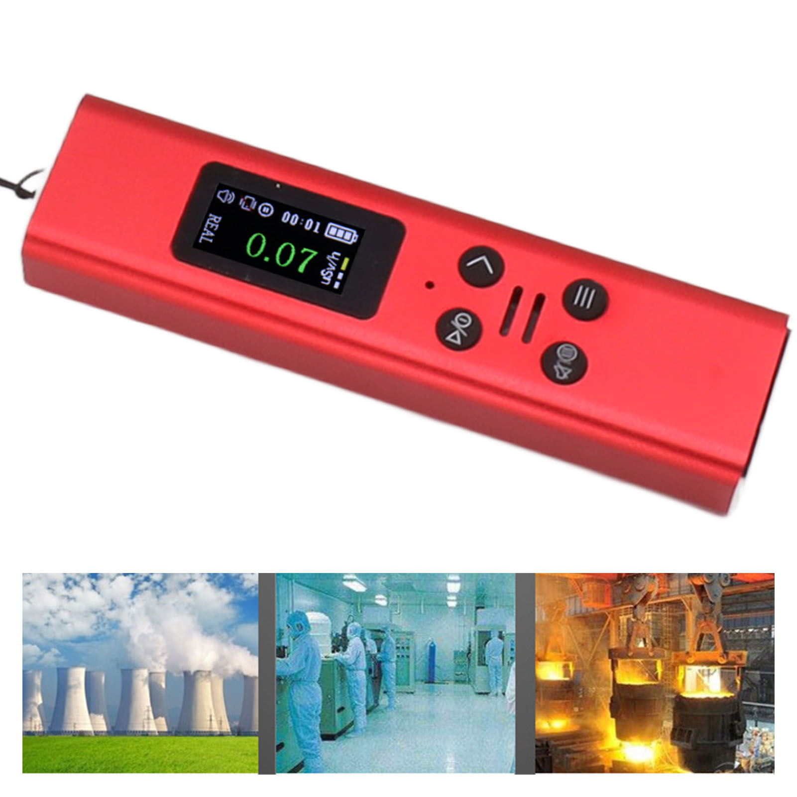 Pw07 Roter Tragbarer Nuklearstrahlungsdetektor, Persönliches Radioaktives Dosimeter Aus Marmor, 5v Dc Geigerzähler, Strahlungsmonitor, Β-γ Röntgen-tester