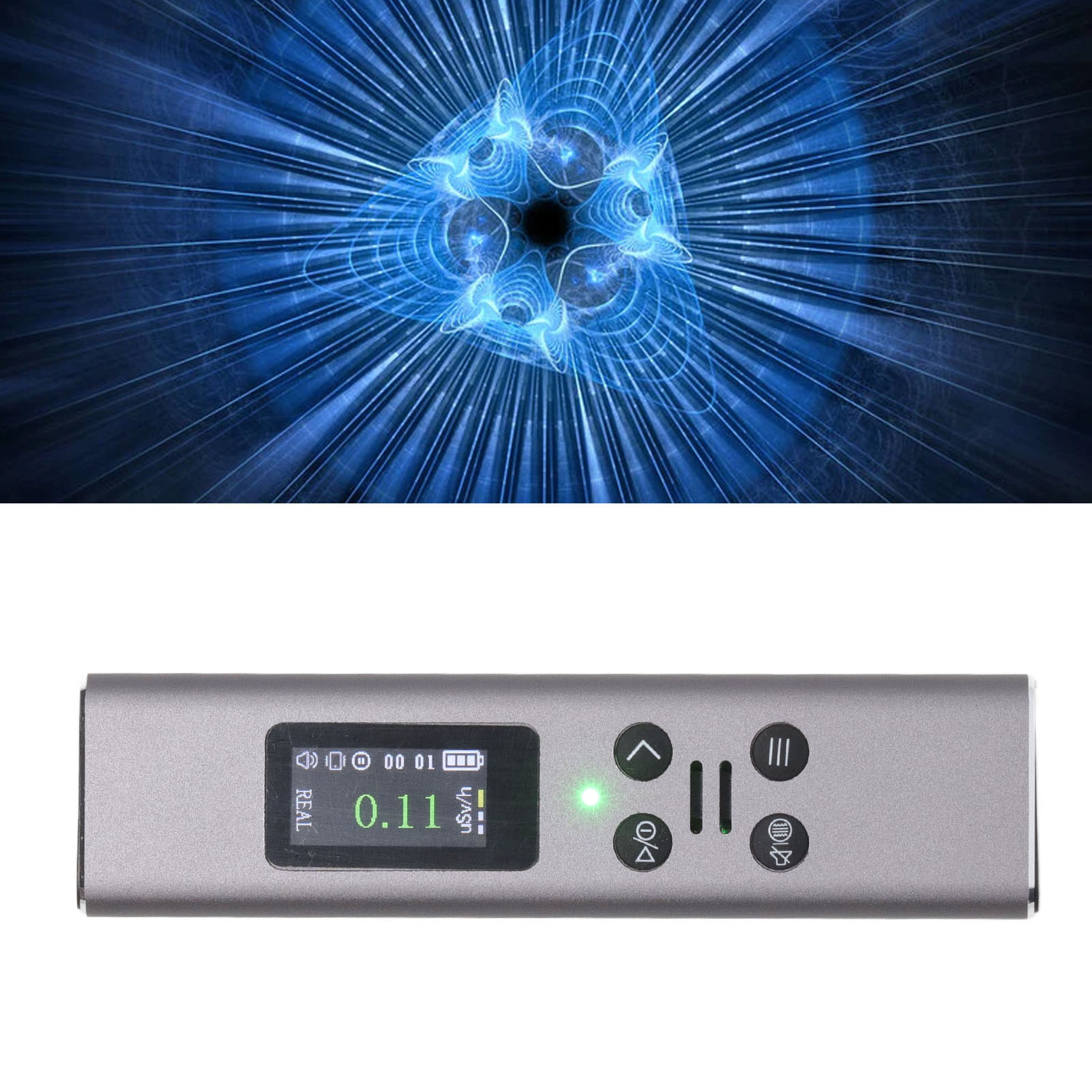 Pw07 Grauer Tragbarer Nuklearstrahlungsdetektor Ohne Aufbewahrungsbox, Persönliches Radioaktivitätsdosimeter Aus Marmor, 5v Dc Geigerzähler, Strahlungsmonitor, Β-γ Röntgen-tester