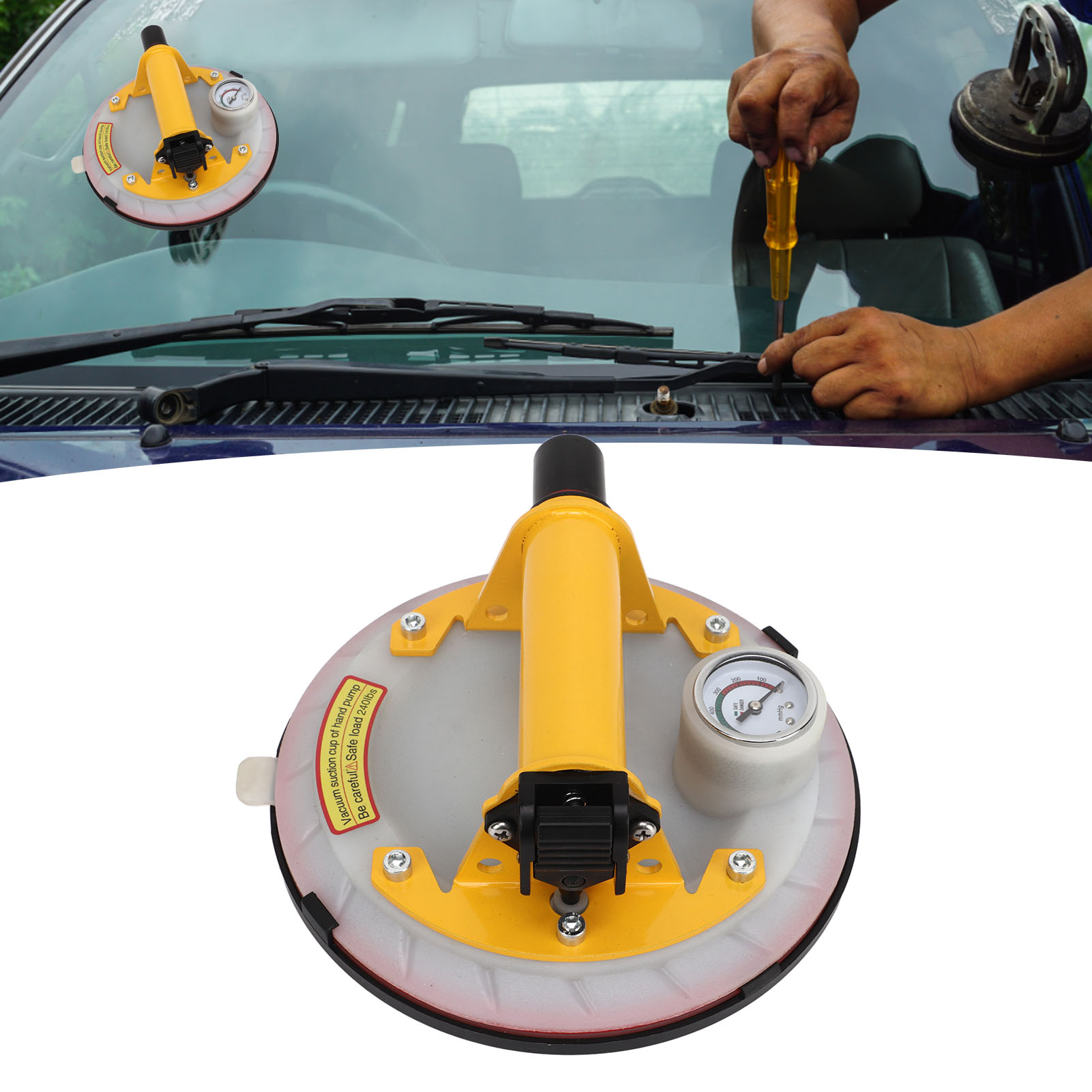 Luftpumpen-vakuumsauger Mit Dreilagiger Silikonoberfläche Für Glas, Keramikfliesen, Große Platten Und Marmor Robuster Handpumpen-sauger Für Die Handhabung.