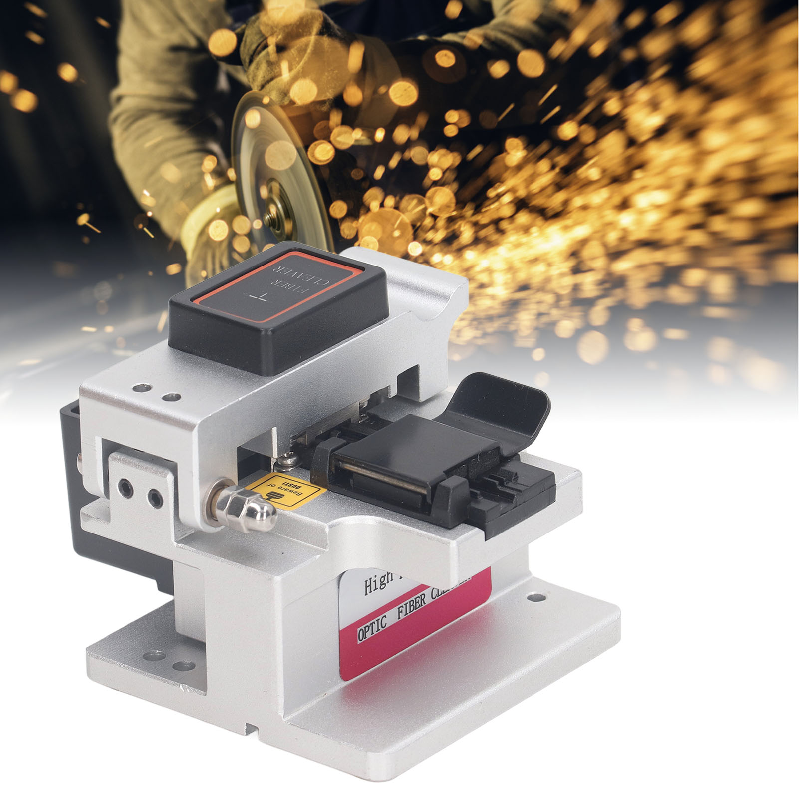3-in-1 Glasfaserschneider, Hochpräziser Glasfaserschneider, Spezieller Glasfaserschneider Für Heißfusion Und Kaltspleißung, Spleißwerkzeug Für Optische Kabel, Schneidemaschine, Silber.