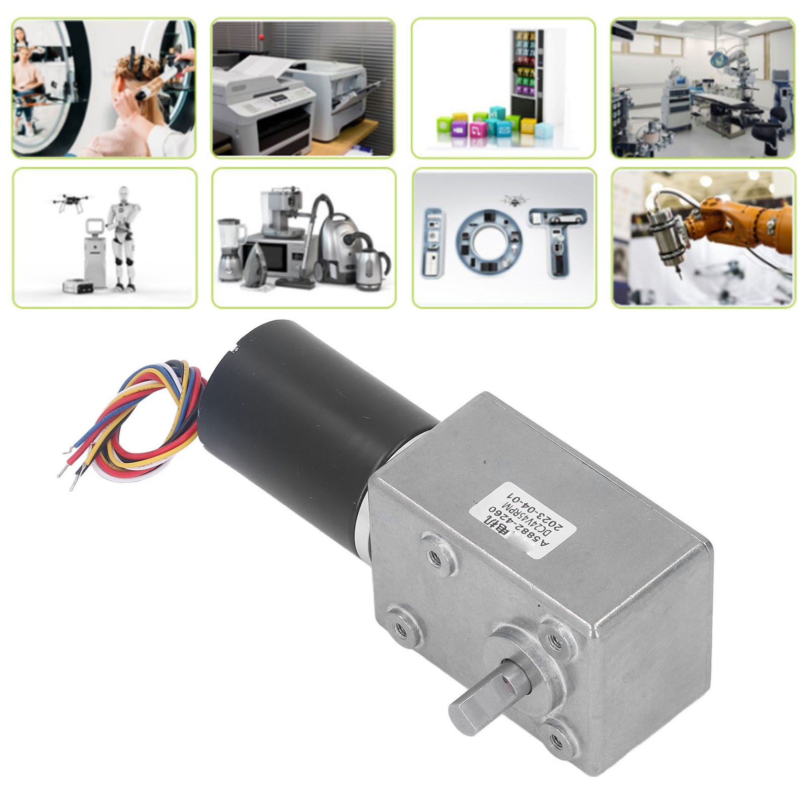 Schneckengetriebemotor A5882-4260, Bürstenloser Gleichstrommotor Mit Niedriger Drehzahl, 24 V Dc, 45 U/min, Miniatur-metallgetriebe.