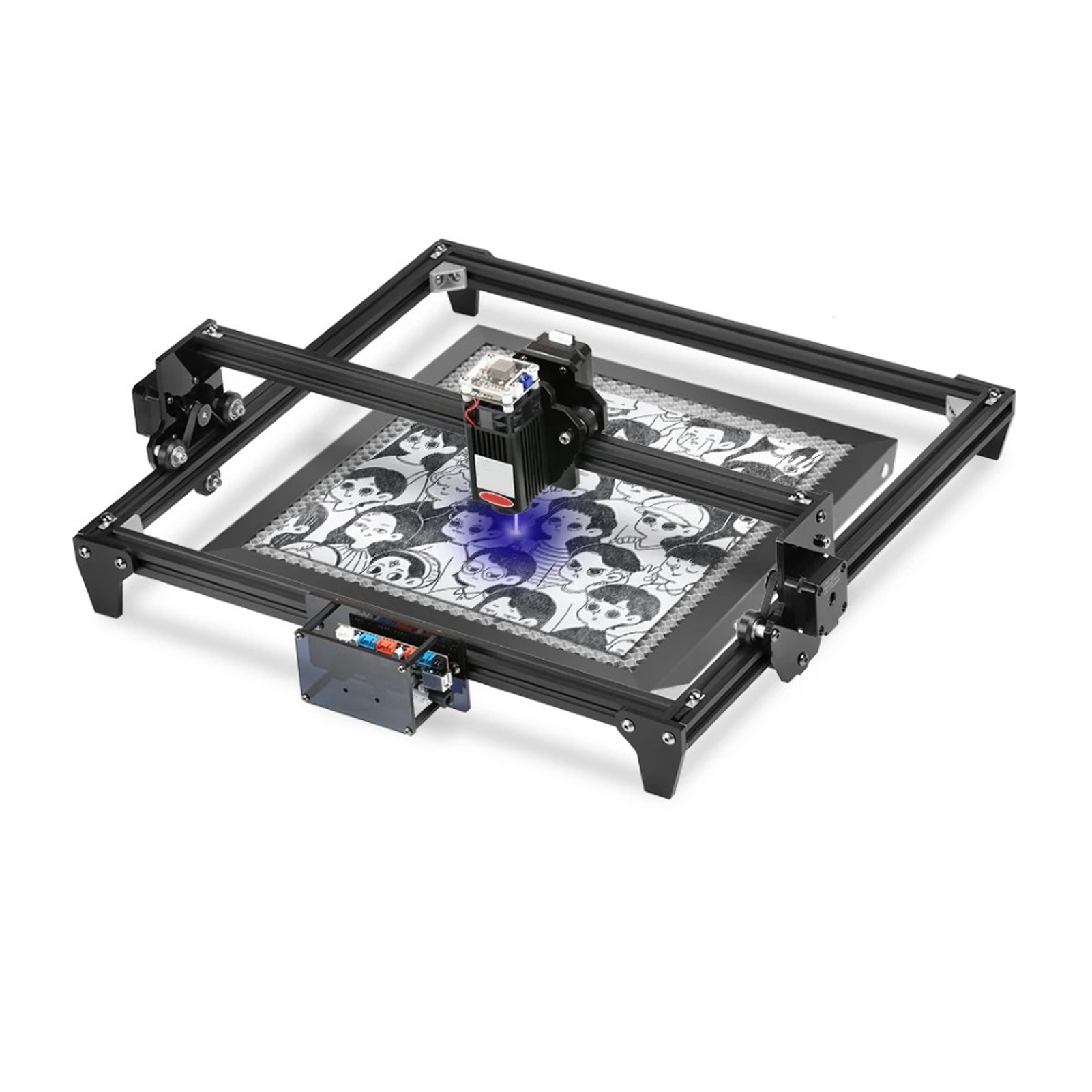 Ein Wabenförmiger Arbeitstisch Für Laserschneid- Und Graviermaschinen Mit Einem Wabenförmigen Stahlarbeitstisch Zur Schnellen Wärmeableitung Und Zum Schutz Des Tisches (500x500mm).