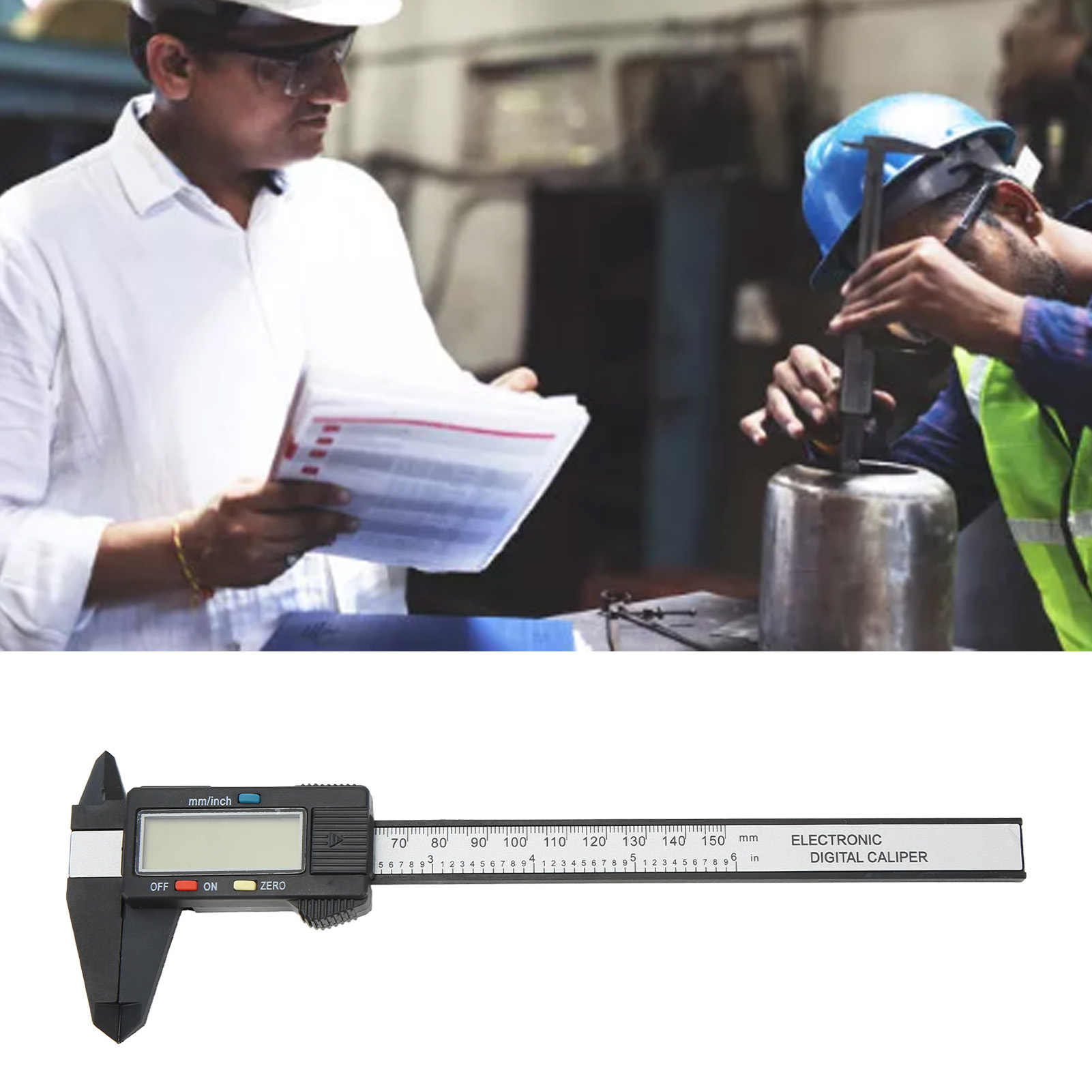 Digitaler Messschieber 6 Zoll, Maximaler Messwert Von 6 Zoll Oder 150 Mm, Digitaler Elektronischer Messschieber Pa66 Mit Extra Großem Lcd-bildschirm, Messwerkzeug Für Imperiale Und Metrische Einheiten