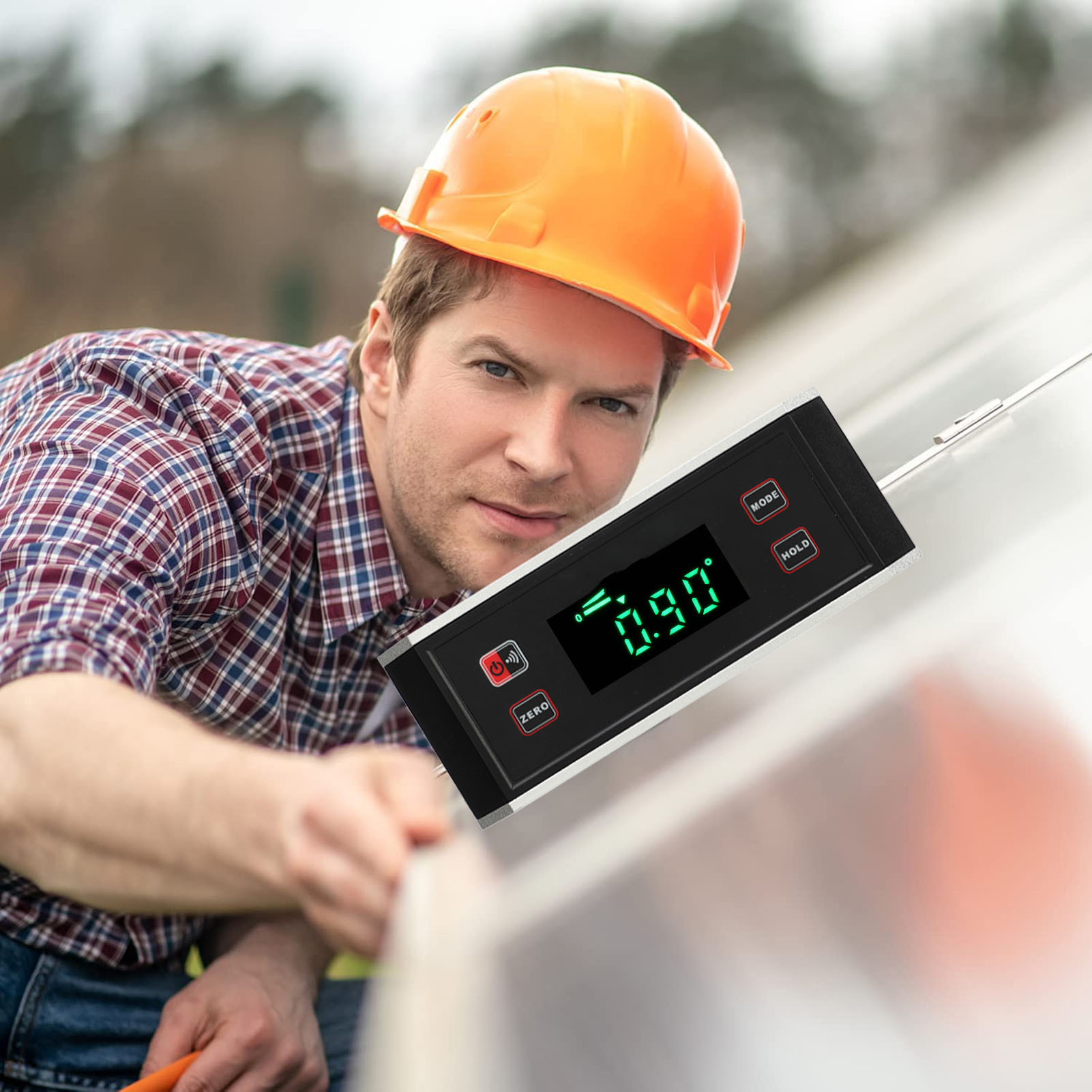 Digitale Magnetwasserwaage Mit V-nut-basis, Goniometer Und Winkelmesser
