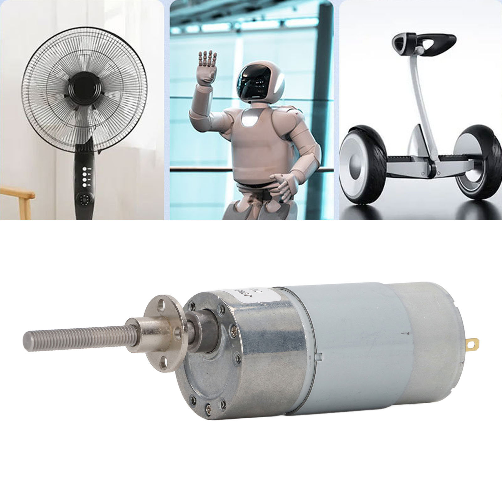 Jgb37-555 Gleichstrom-getriebemotor, 24 V Dc, M6 X 50 Mm Wellengewinde, Mit Flansch, 66 U/min
