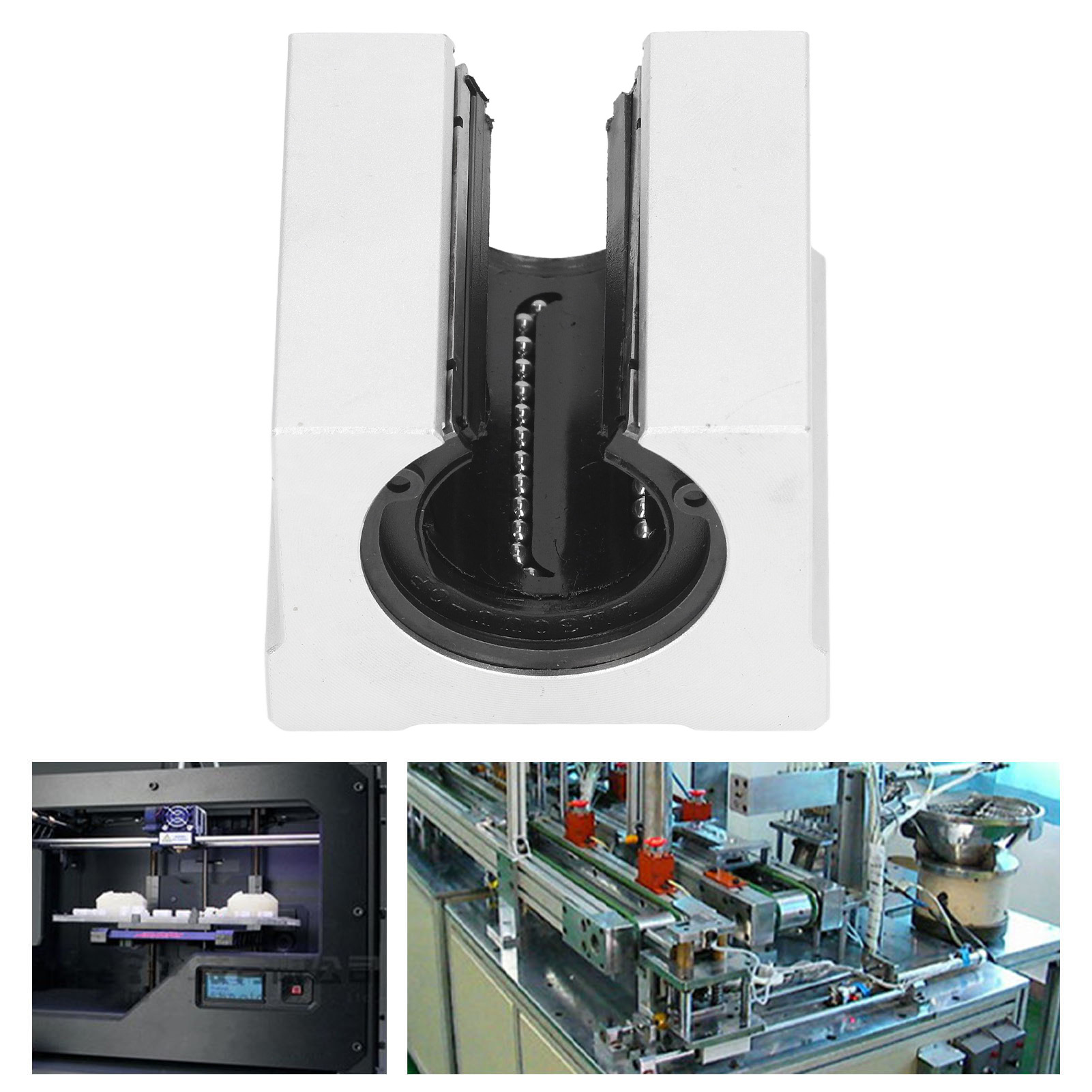 Sbr30uu Aluminium-gleitblock Mit Offener Kastenkonstruktion Und Lagergehäuse Für Führungsschienen Und Aluminiumlager.