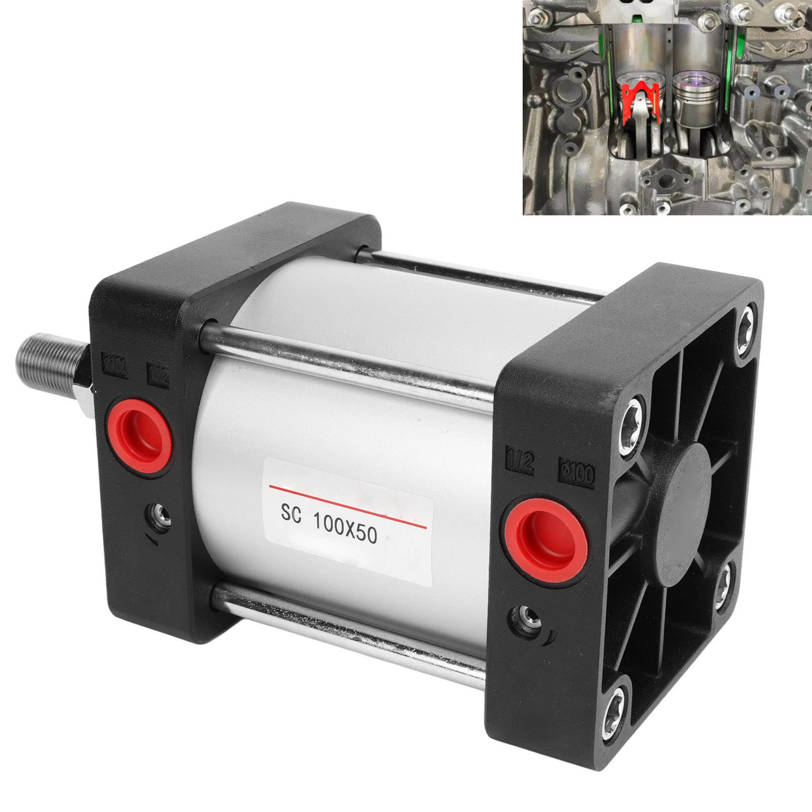 Kompletter Satz Kleinteile Für Sc10050-zylinder, Zylinder Aus Aluminiumlegierung, Durchmesser: 100 Mm, Spurstangenzylinder