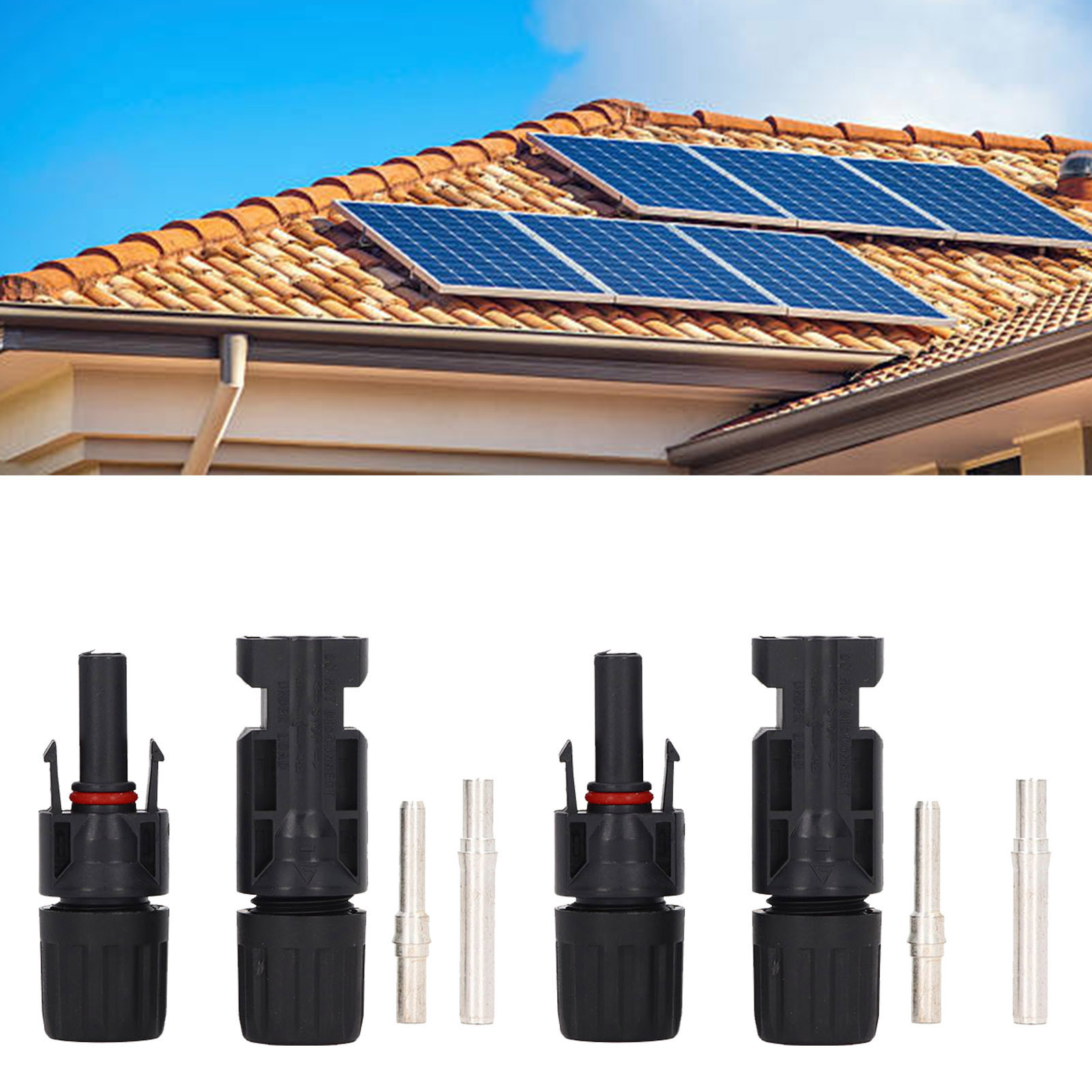 5 Sätze Mc4-photovoltaik-steckverbinder (stecker Und Buchse) Zum Anschluss Von Photovoltaikmodulen, 1000 V 45 A