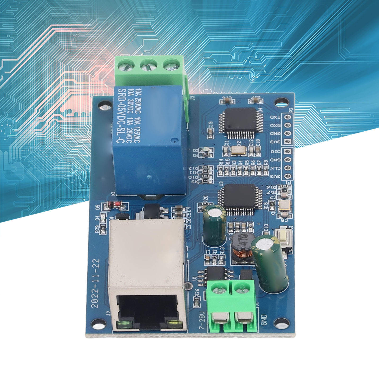 Modbus Rtu Einkanal-netzwerkrelaismodul Mit Kabelgebundener Ethernet-lan-steuerung Und 1-kanal-ausgang
