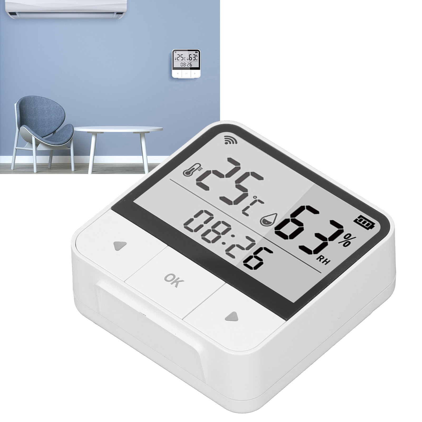 Tuya Smart Wi-fi Thermometer Und Hygrometer Mit Intelligenter Verbindung Zu Temperatur- Und Feuchtigkeitssensor