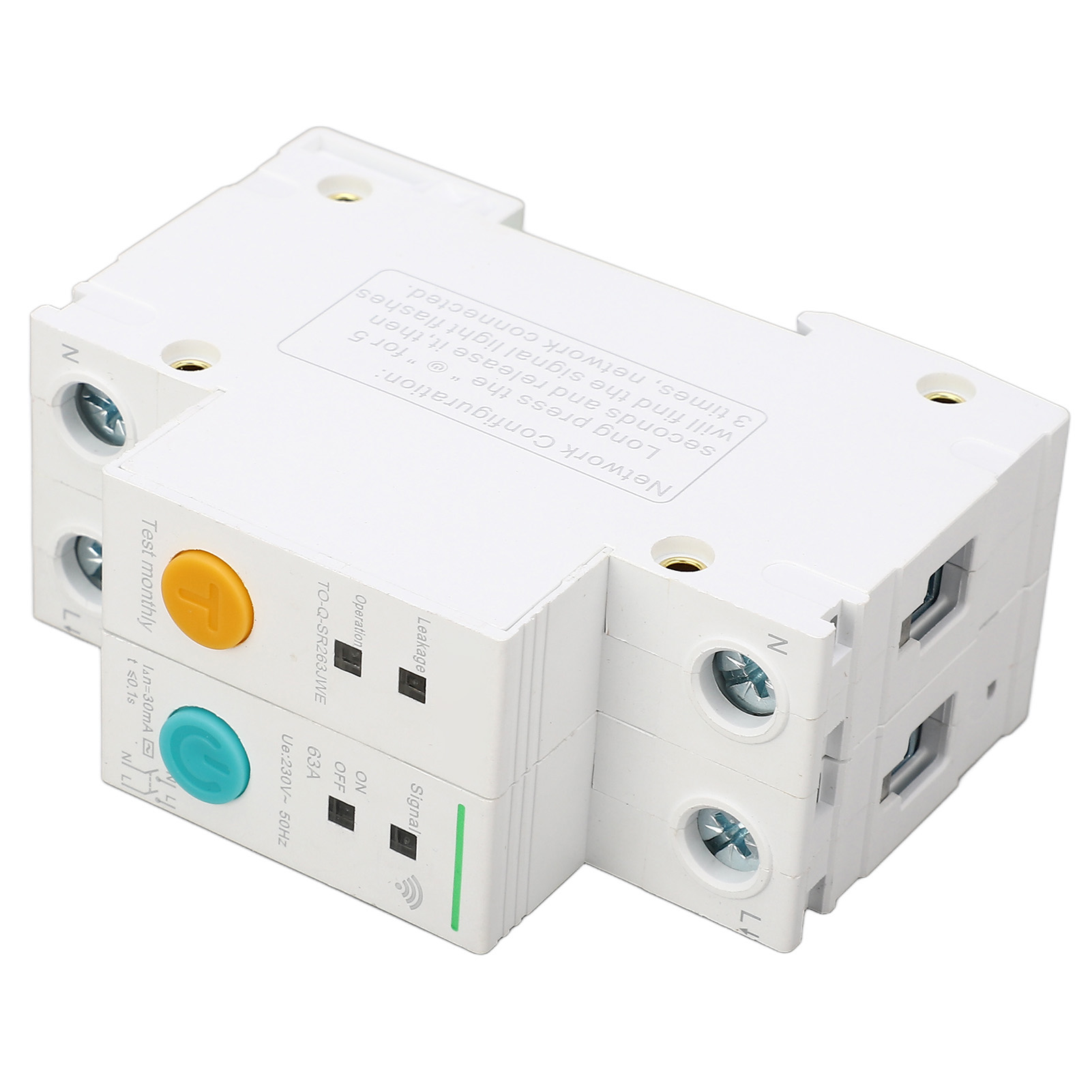 Tongou 230v 63a Bipolarer Intelligenter Leistungsschalter Mit Wi-fi Und Erdschlussstromschutz (30ma).