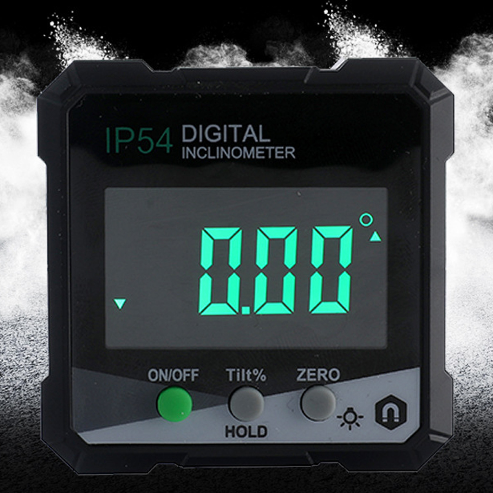 Etopoo 490° Ip54 Neigungsmesser, Lcd-bildschirm, Magnetische Digitalanzeige, Einfaches Gehäuse, Grün