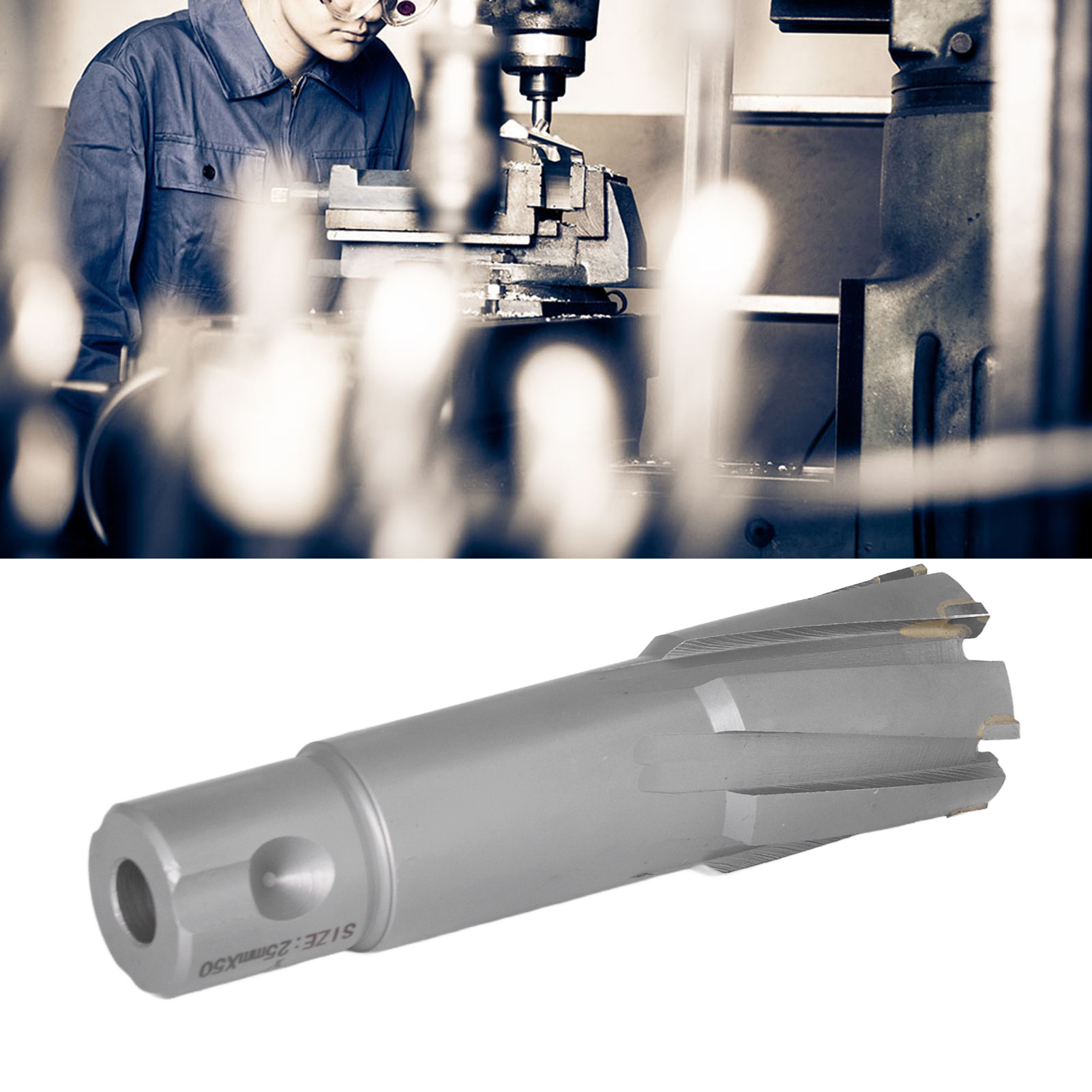 50 Mm Tiefer (metrischer) Hartmetallplattenbohrer, Magnetbohrer, Hohlbohrer, 25 Mm Stahlplattenbohrer.