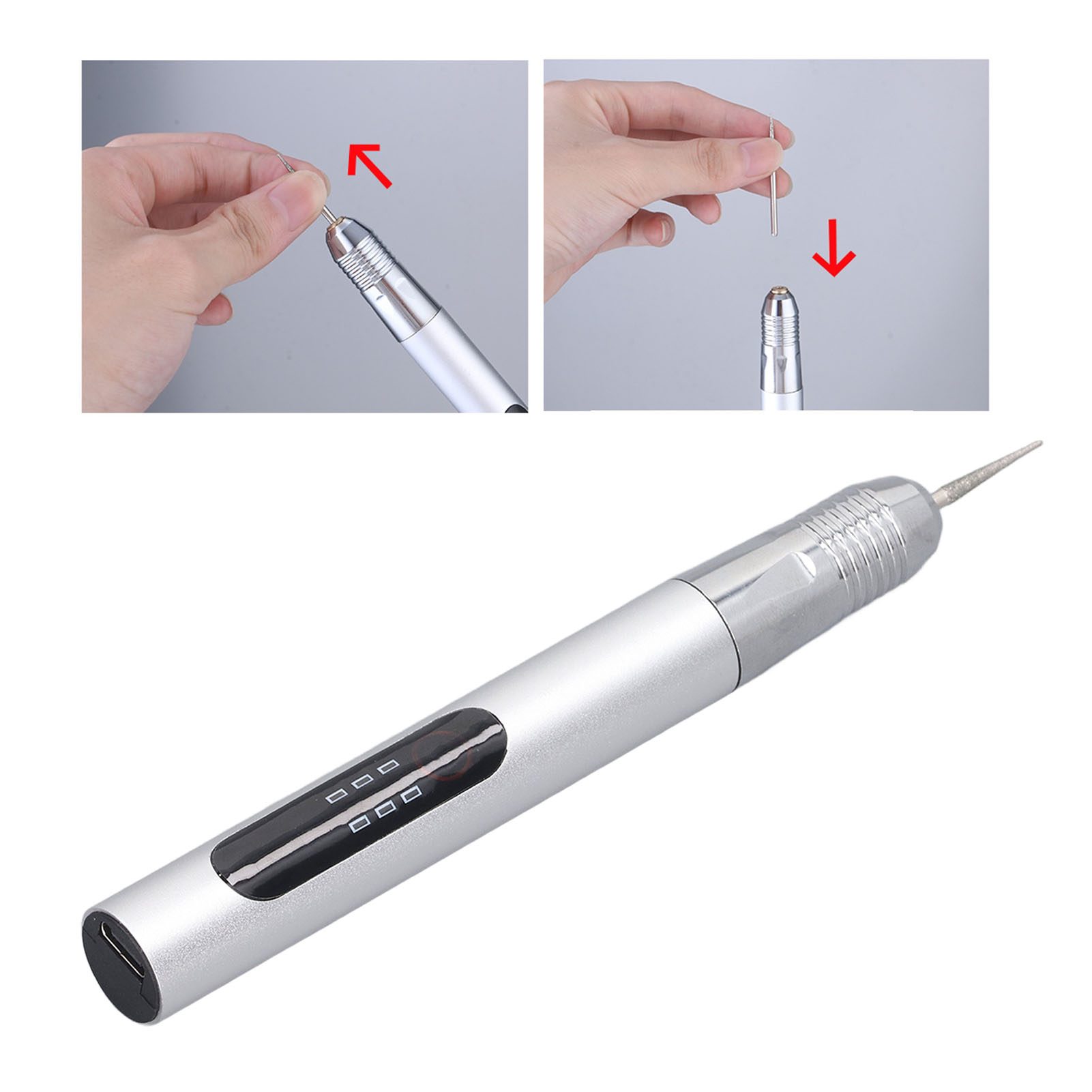 Verstellbarer, Wiederaufladbarer Mini-elektroschleifer, Kleiner, Akkubetriebener Elektrischer Nagelpolierer, Elektrischer Gravierstift, Polierstift, Beschriftungsstift, Schleifmaschine