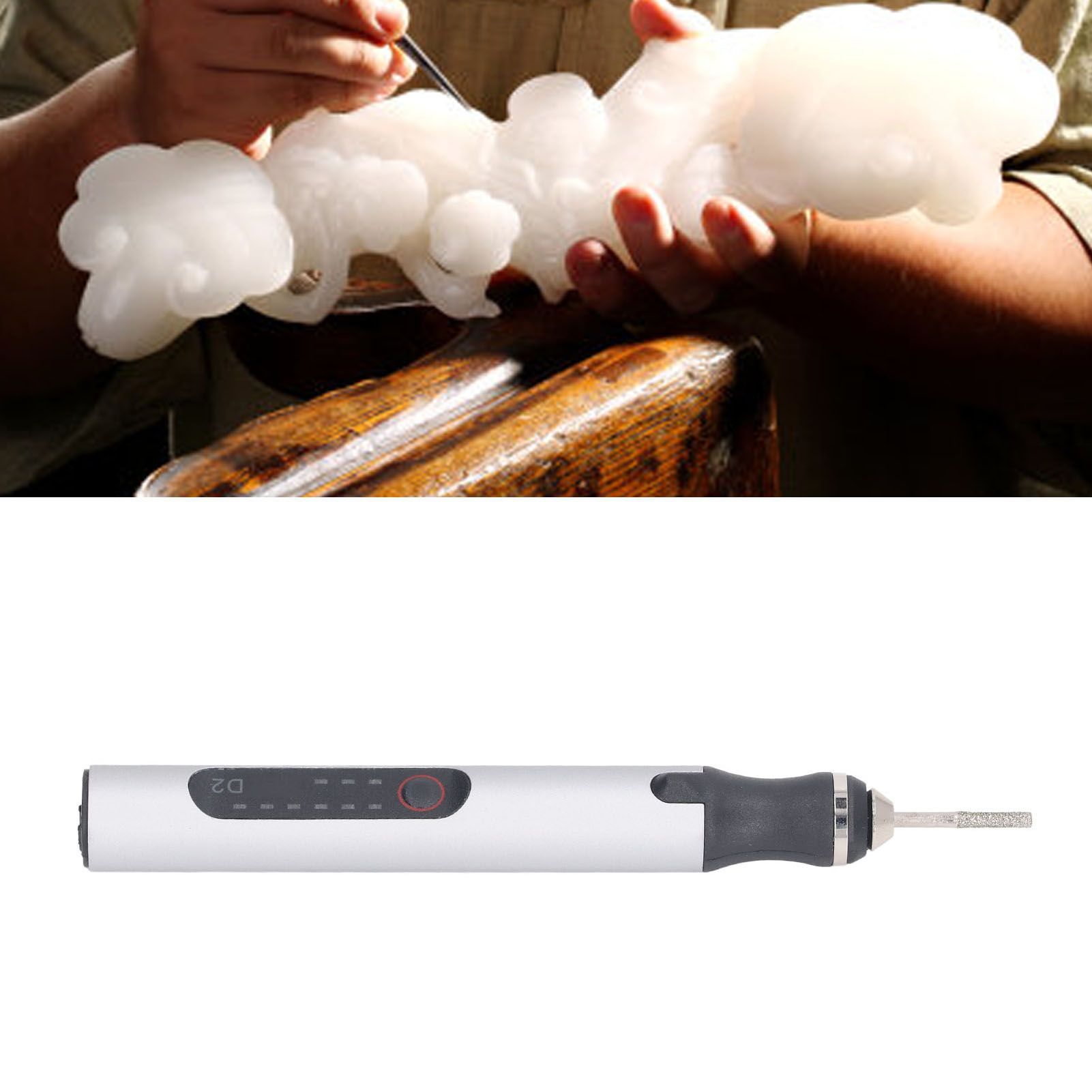 Intelligenter Elektrischer Polierstift, Wiederaufladbarer Elektrischer Polierstift Mit Einstellbarer Geschwindigkeit, Mini-poliermaschine, Mini-nagellackier- Und Modellierstift Aus Jade
