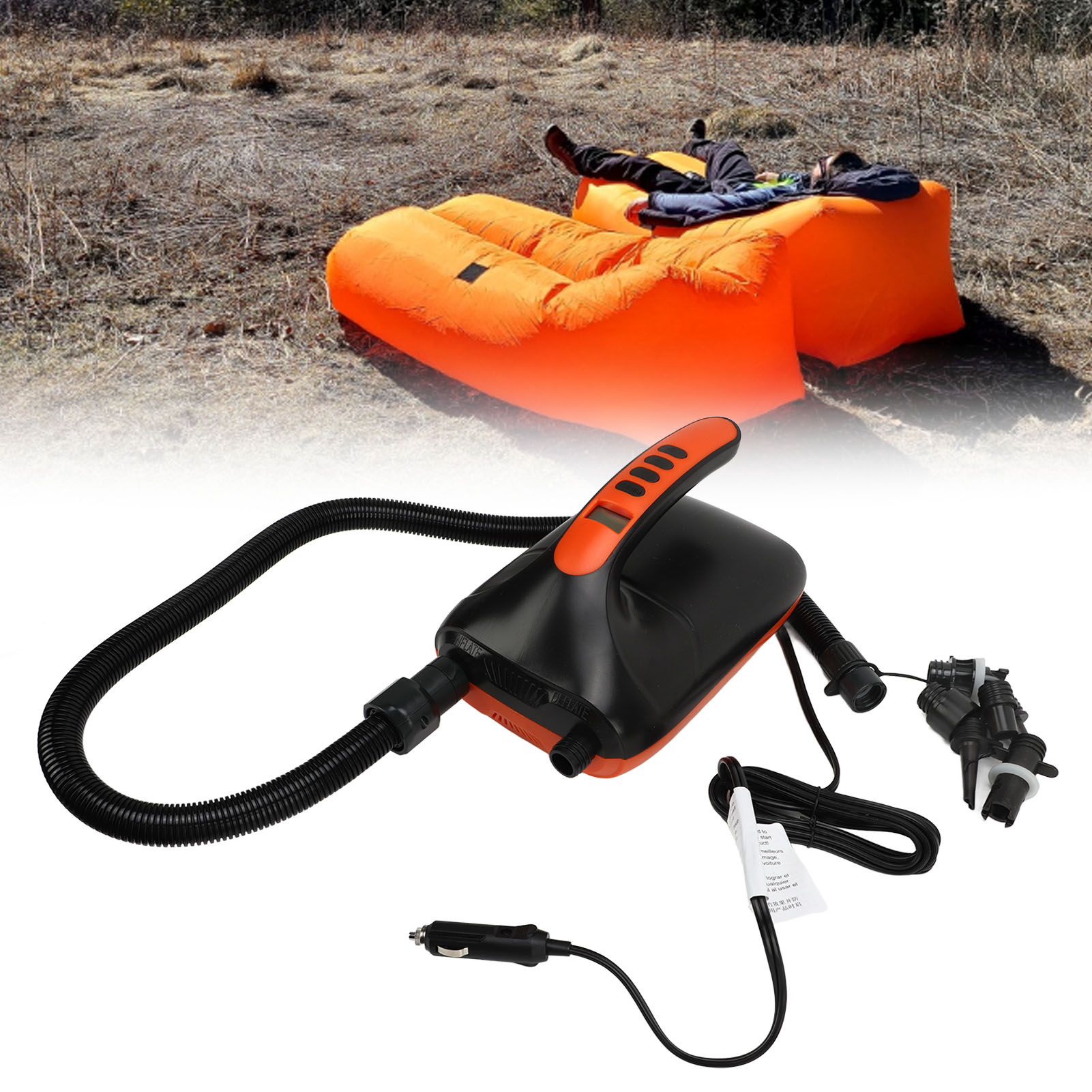 Ht-782 12v Elektrische Auto-luftpumpe, 20 Psi, Zweistufige Aufblas- Und Ablassfunktion, Paddleboard (sup) Pumpe, Geeignet Zum Aufpumpen Von Paddleboards, Booten, Zelten Und Kajaks.