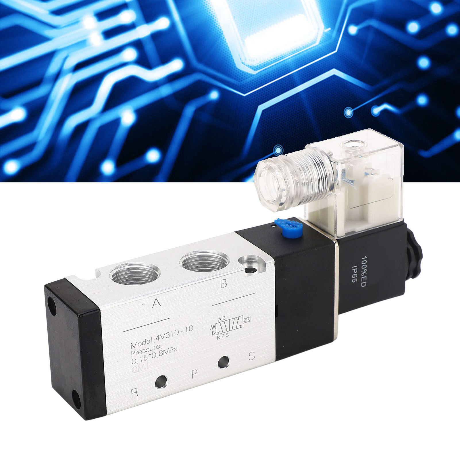 Pneumatisches Magnetventil Airtac 4v310-10, Luftsteuerventil, Wegeventil, 5-wege, 2-positionen-magnetventil, 12 V Dc