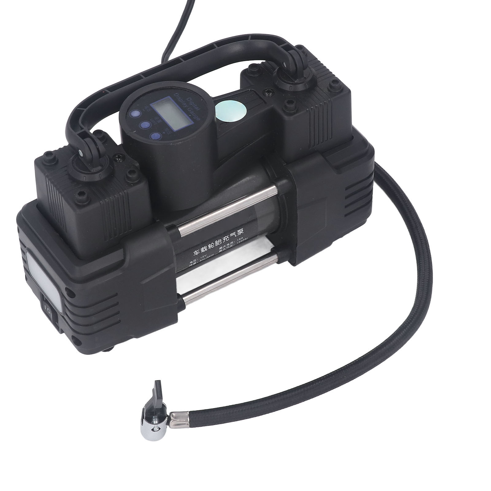 Intelligente 30-zylinder-autoluftpumpe, 12-v-digitalanzeige-luftkompressor, Hochleistungspumpe, 100-psi-autoluftpumpe, Tragbare Hochdruck-doppelzylinder-luftpumpe Für Autoreifen.