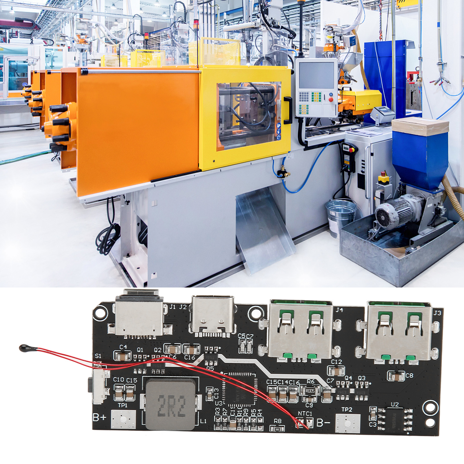 22,5w 5-port Bidirektionales Schnelllade-externes Akkumodul, 4,5-13,5v Leiterplatte, Qc4+pd3.0.