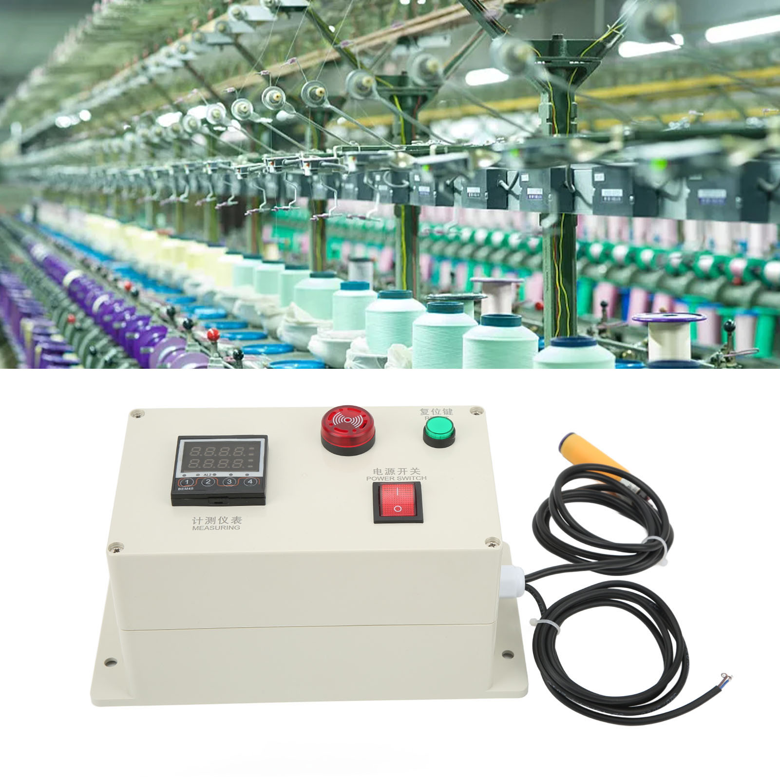 Berm/bem48-30c4-l-ct Komplette Alarm- Und Digitalanzeigeeinheit Mit Montagekasten, Industrielles Digitalmessgerät 100–240 V 1–9999