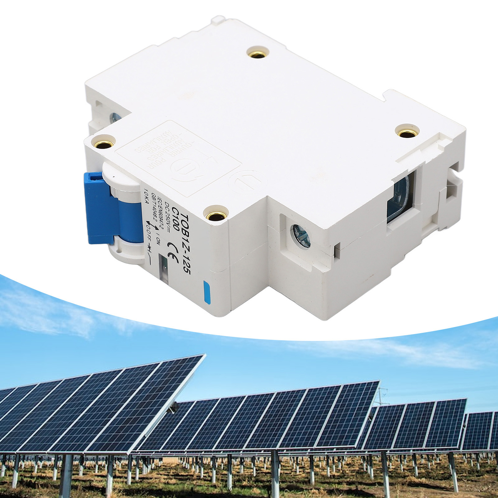 Baoyitob1z-125 C100 Miniatur-gleichstrom-leistungsschalter 250v, 100a, 1p Photovoltaik-leistungsschalter Für Solarpanel-photovoltaiksysteme, Din-schienen-leistungsschalter.