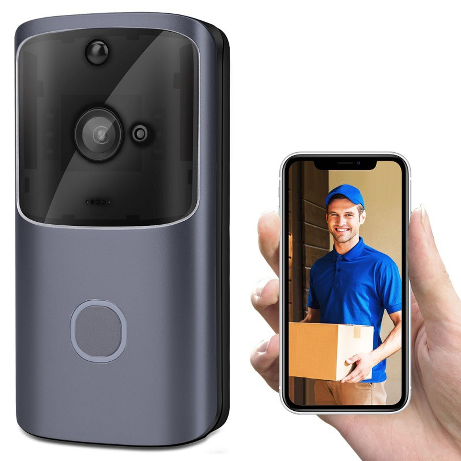M10 Wlan-videotürklingel Für Smart Homes, 720p, Mit Fernbedienung, Gegensprechanlage Und Alarm