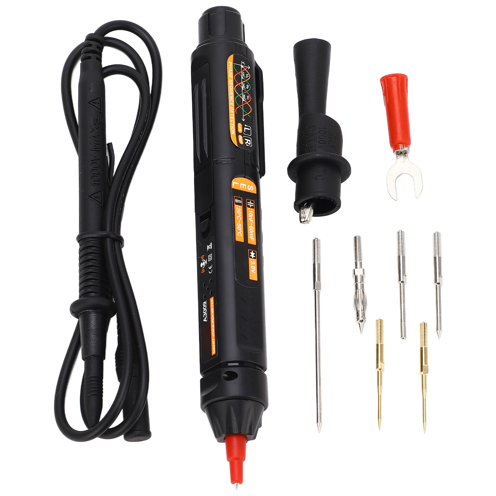 Aneng Stiftmultimeter Mit Sprachansagen, Multifunktionalem Digitaldisplay, Kapazitäts- Und Temperaturmessung