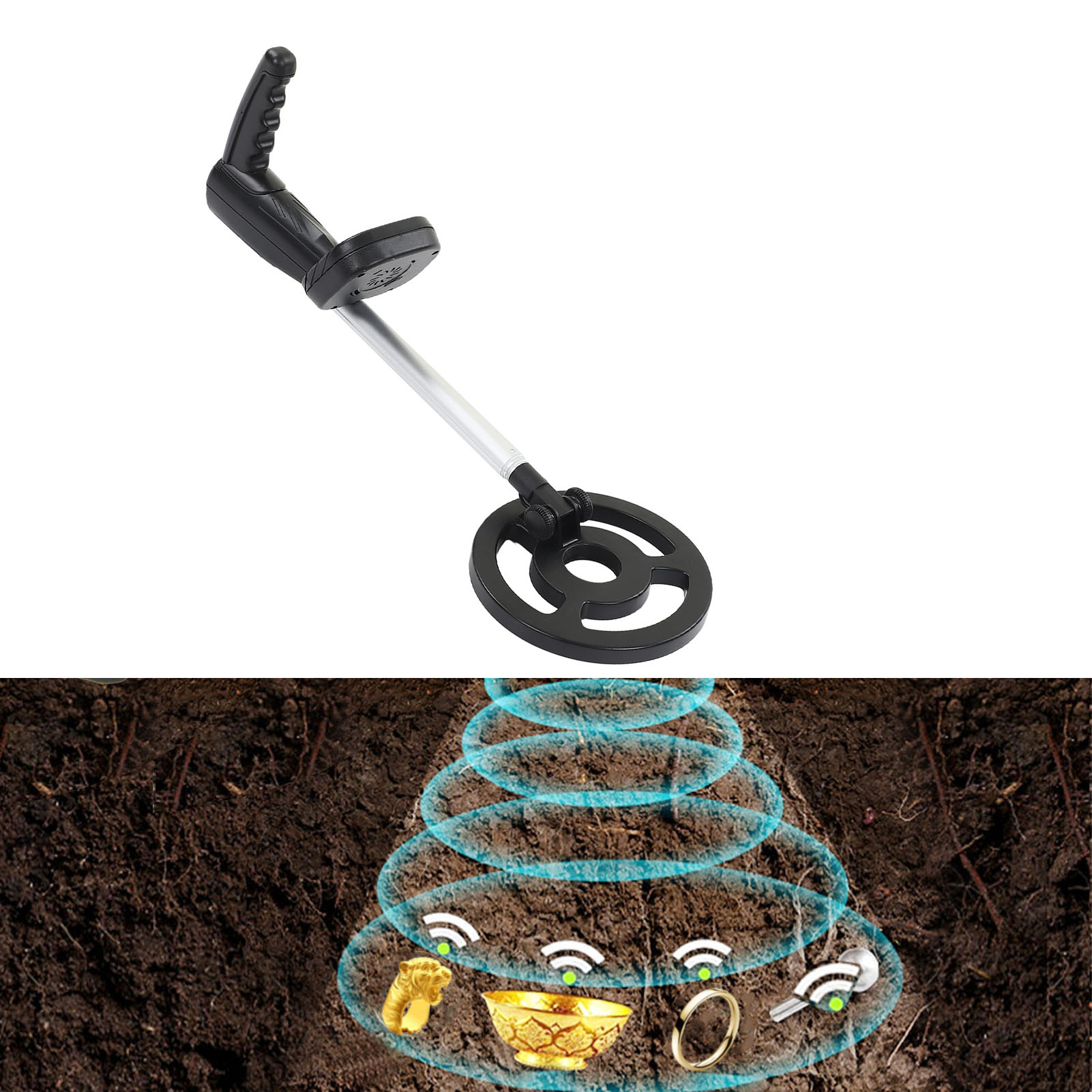 Tragbarer Metalldetektor Zur Schatzsuche