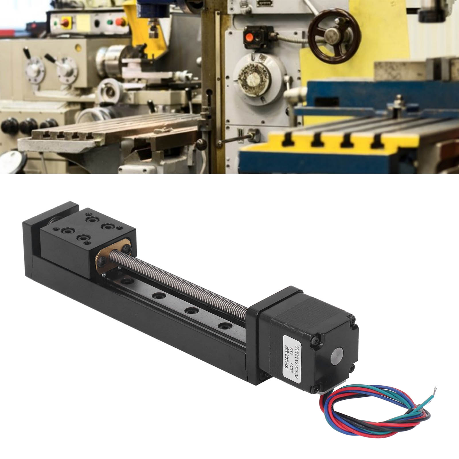 Präzisions-miniatur-schrittmotor Mit 100 Mm Hub, T-gewindespindel Für Präzisions-miniatur-führungsschienen-schiebetisch, Ersatzteile Für Xyz-linear-diy-cnc-fräse