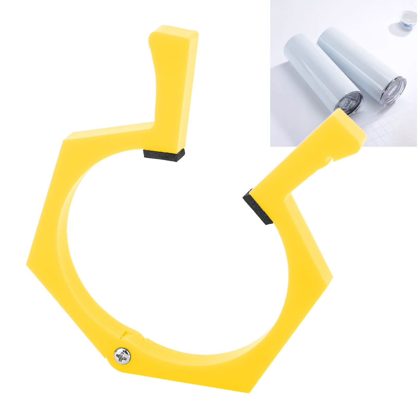 Klemmvorrichtung Für Sublimations-wärmeübertragung Für Becherhalter Und Clips, Geeignet Für Sublimationspapier-glaswaren Mit Einem Fassungsvermögen Von 20 Oz (gelb).