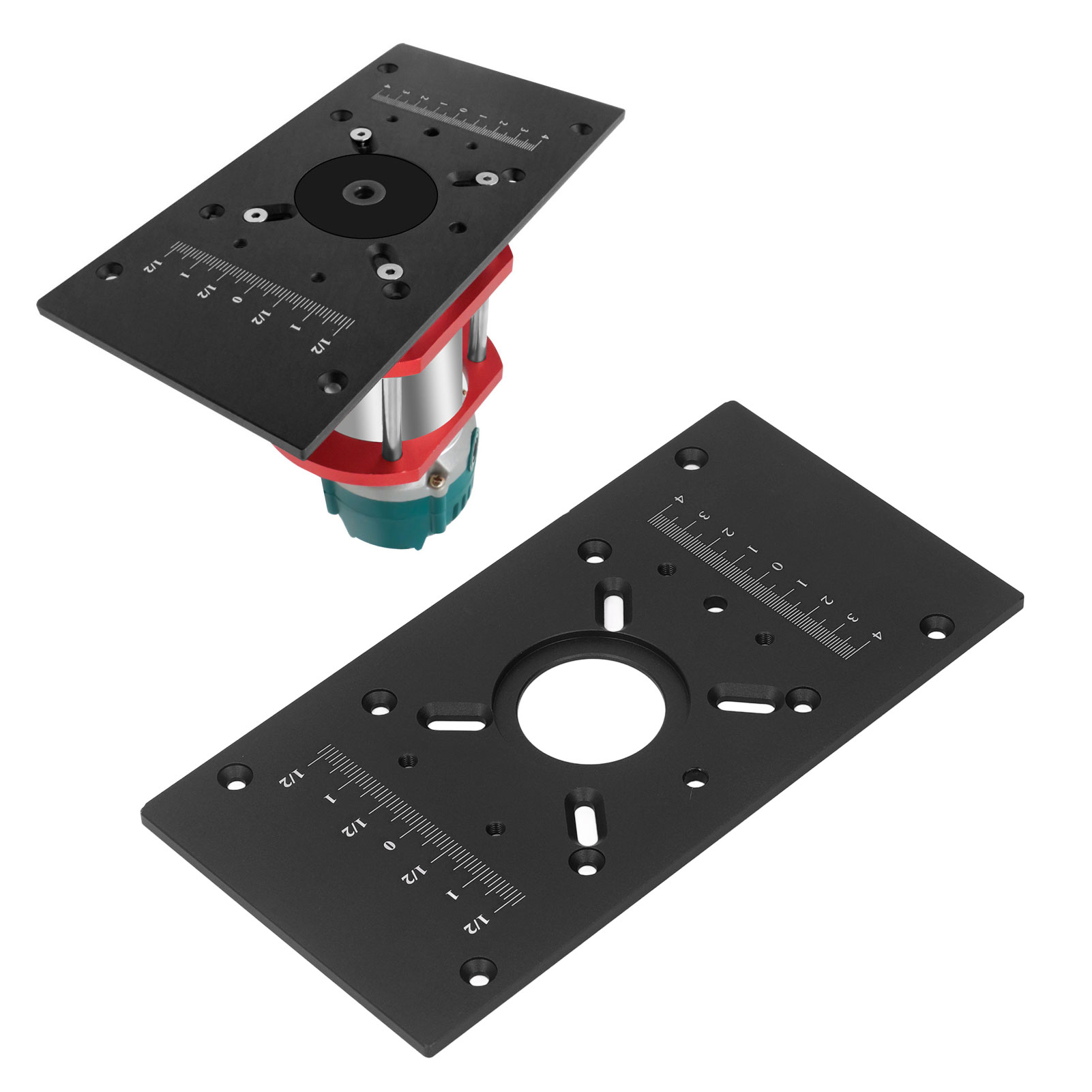 Neuer M8-umkehrfrästisch Aus Aluminiumlegierung Für Die Holzbearbeitung, Mit Bakelit-hubgestell Und Schwarzer Bakelit-tischplatte.