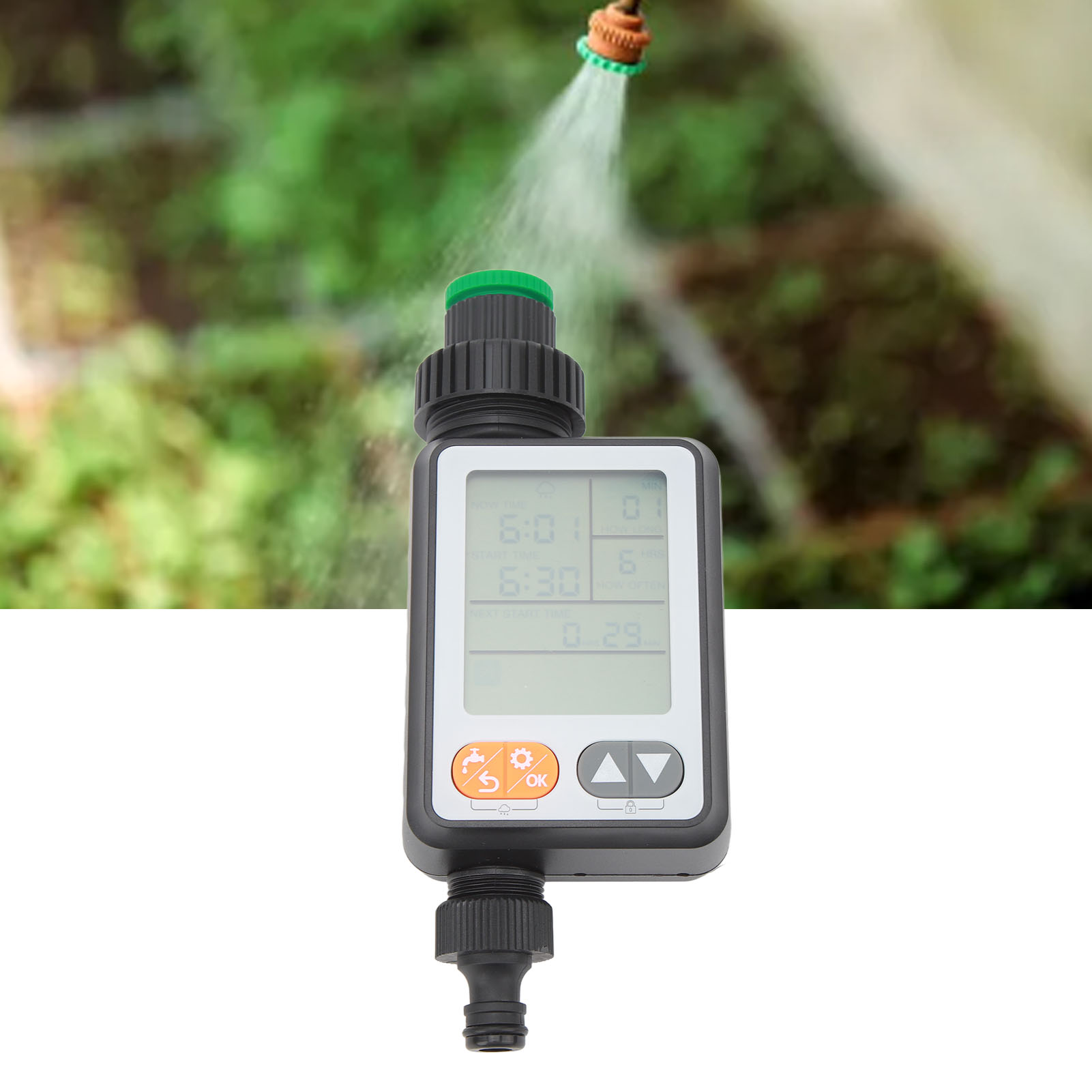 Automatischer Bewässerungstimer Für Die Landwirtschaft, Großes 7,6 Cm (3 Zoll) Display, Regensensorfunktion Und Kindersicherung