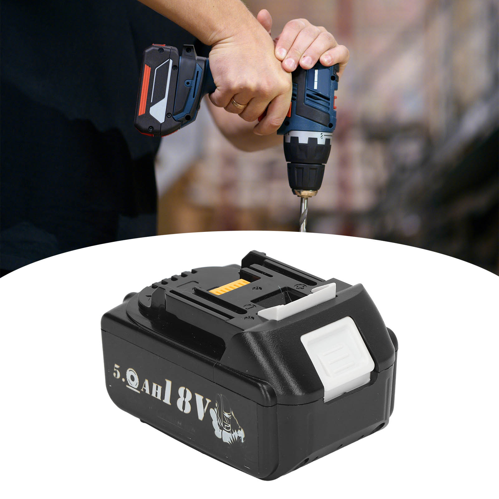 Ersatzakku (5000 Mah) Für Makita Bl1850 18v Akku-werkzeuge Mit Akkuladeanzeige. Kompatibel Mit Makita Bl1830/bl1850/bl1860 Werkzeugen.