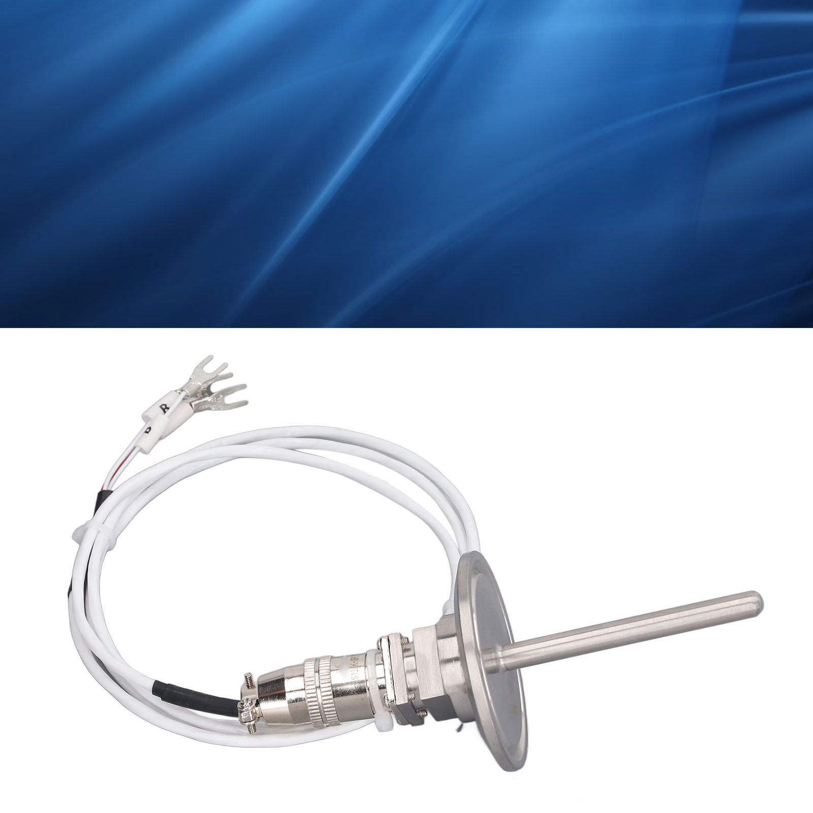Pt100-schnellanschluss-temperaturfühler Aus Edelstahl, Wasserdicht, 6 Mm Durchmesser X 60 Mm Länge, Schnellanschlussstecker, Luftfahrtstecker, 1 M Verzinktes Eisenkabel Mit Abnehmbarem Stecker