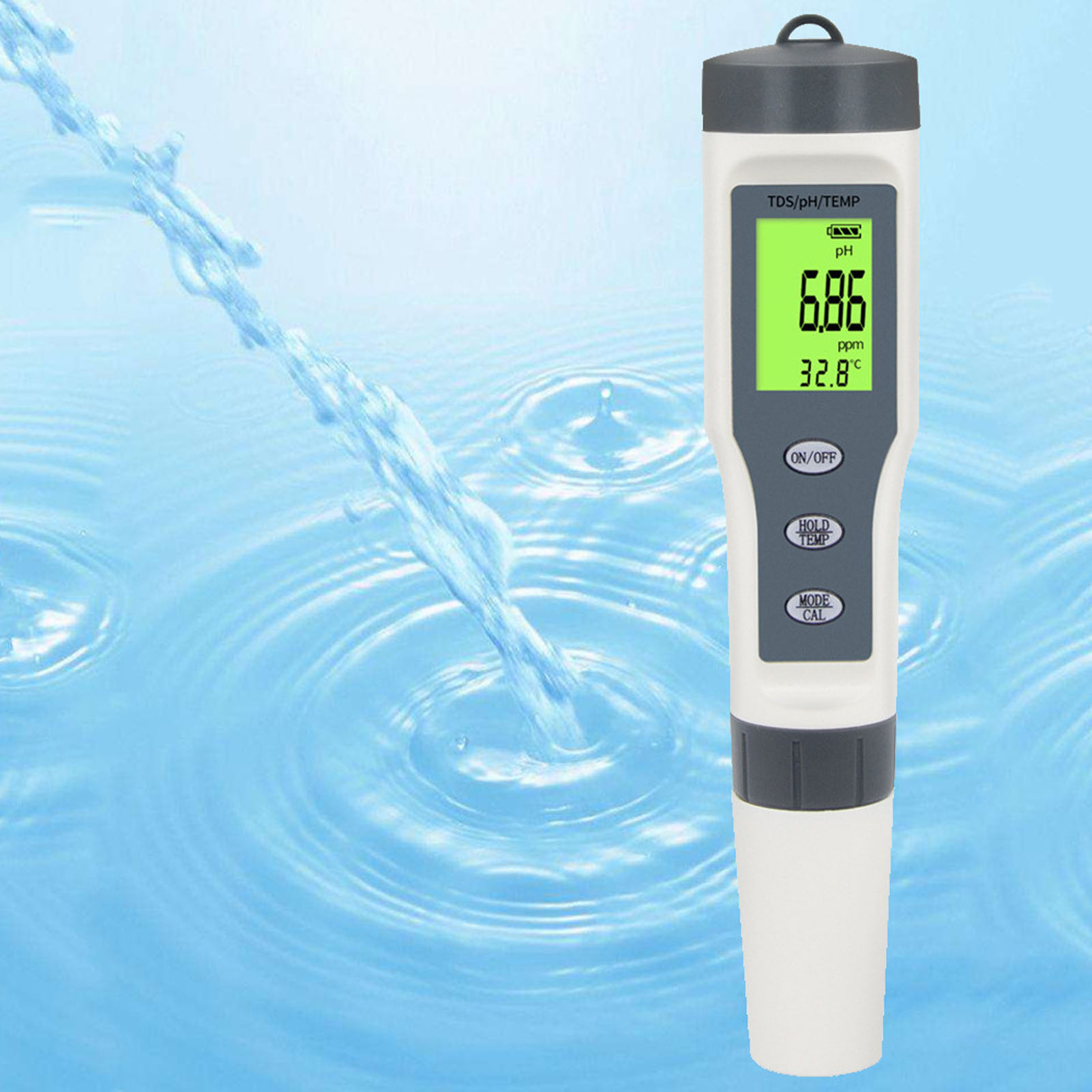 3-in-1 Tds/ph/temp-teststift, Tragbares Ph-meter, Multiparameter-analysator.