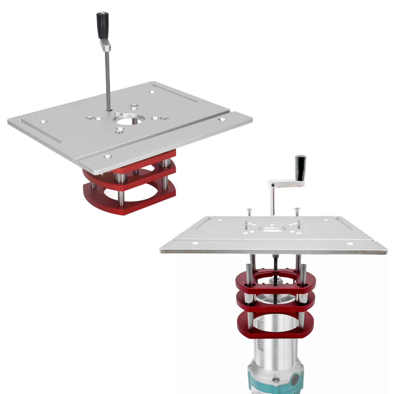 Maschine Zum Gravieren, Nuten, Entgraten Und Anfasen Von Umgedrehten Aluminiumlegierungsplatten Für Die Holzbearbeitung, Silberfarbene Ausführung.