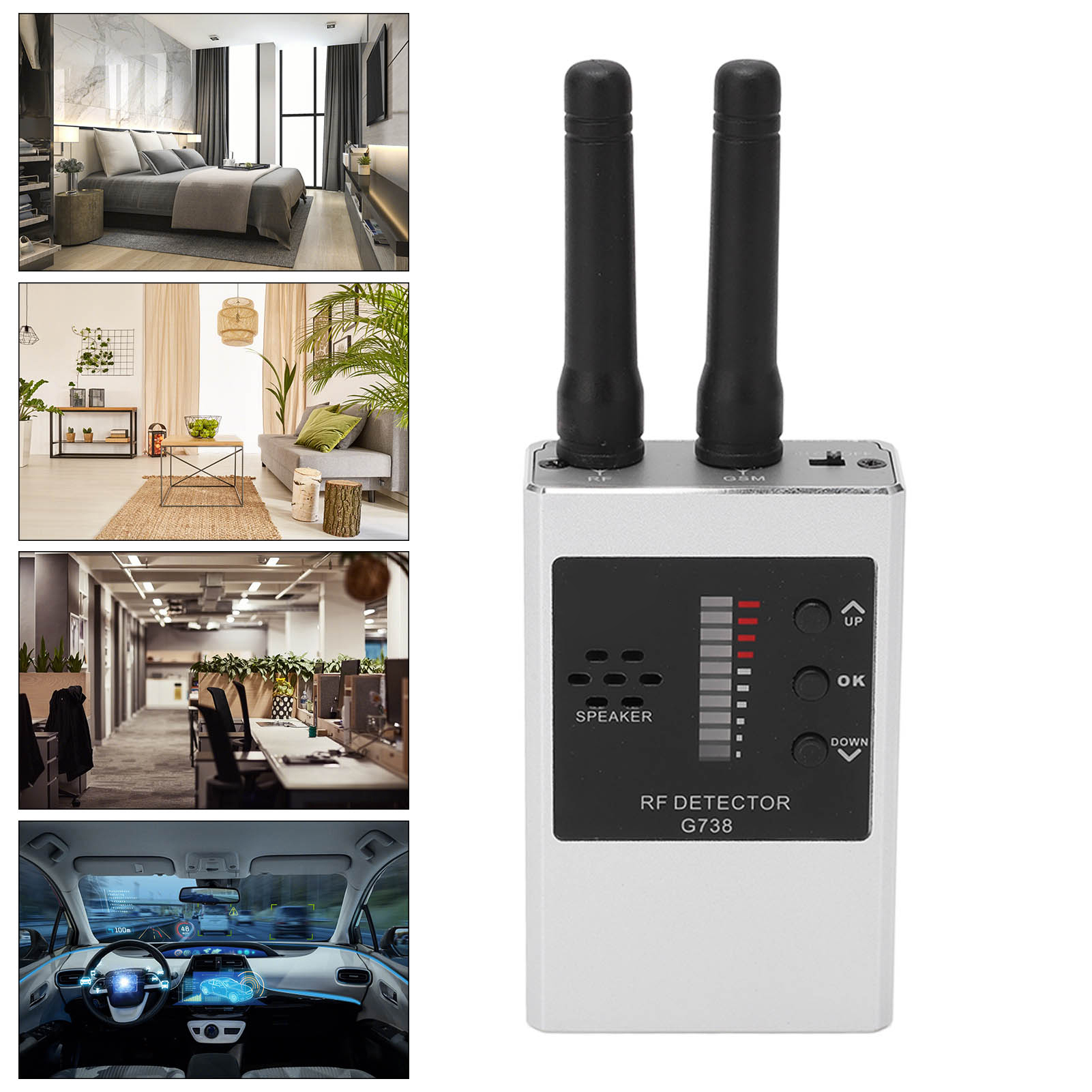 Versteckte Kameras Erkennen G738+, Versteckte Geräte Erkennen, Spyware Erkennen, Fehler Erkennen, Gps Erkennen, Hf-signal-scanner Für Gps-tracker, Geräte Erkennen, Geld Erkennen