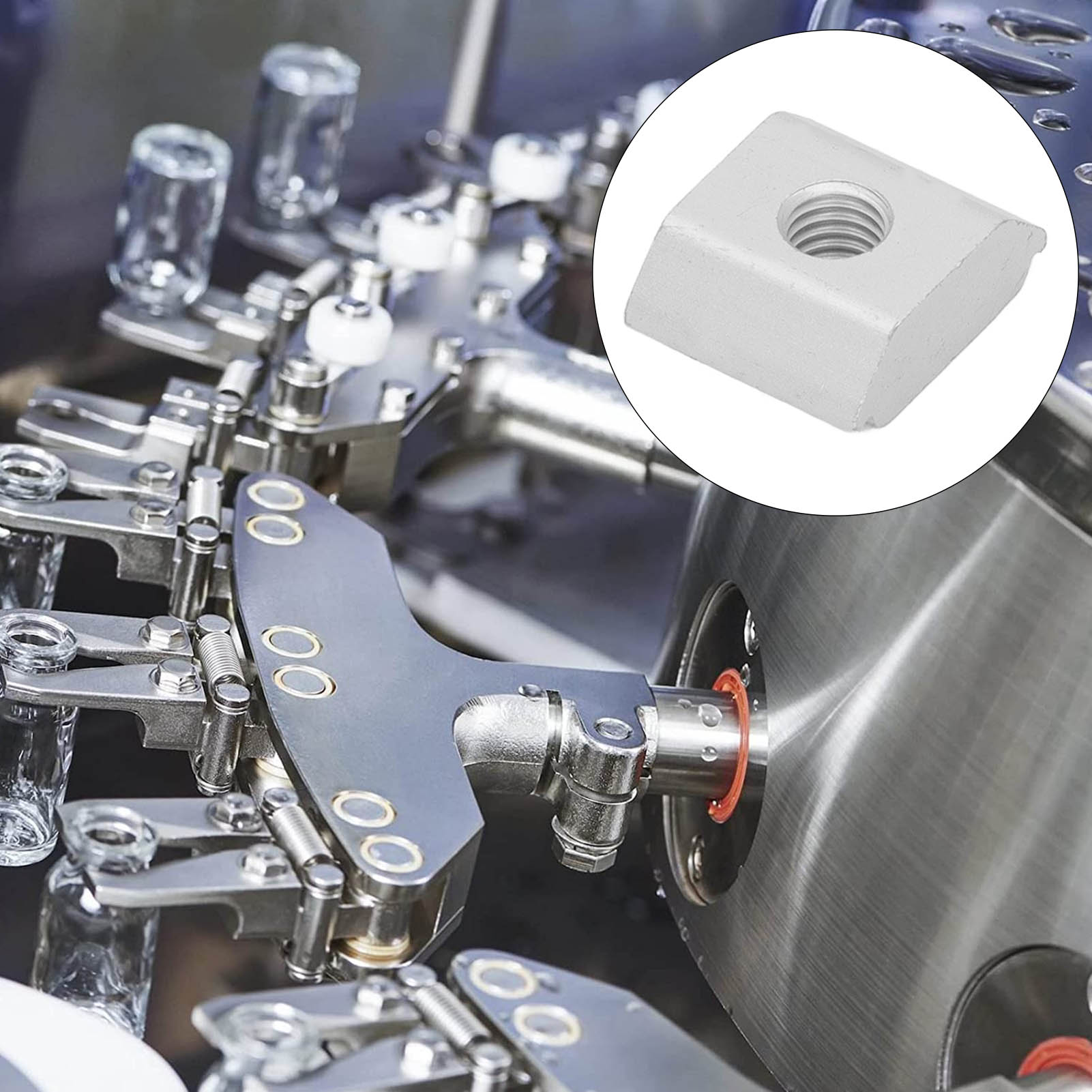 100 Stück M8-gleitmuttern Aus Aluminiumlegierung, Druckblock Für Führungsschiene, Zubehör Für Photovoltaik-halterungen, Erdungsklemmen