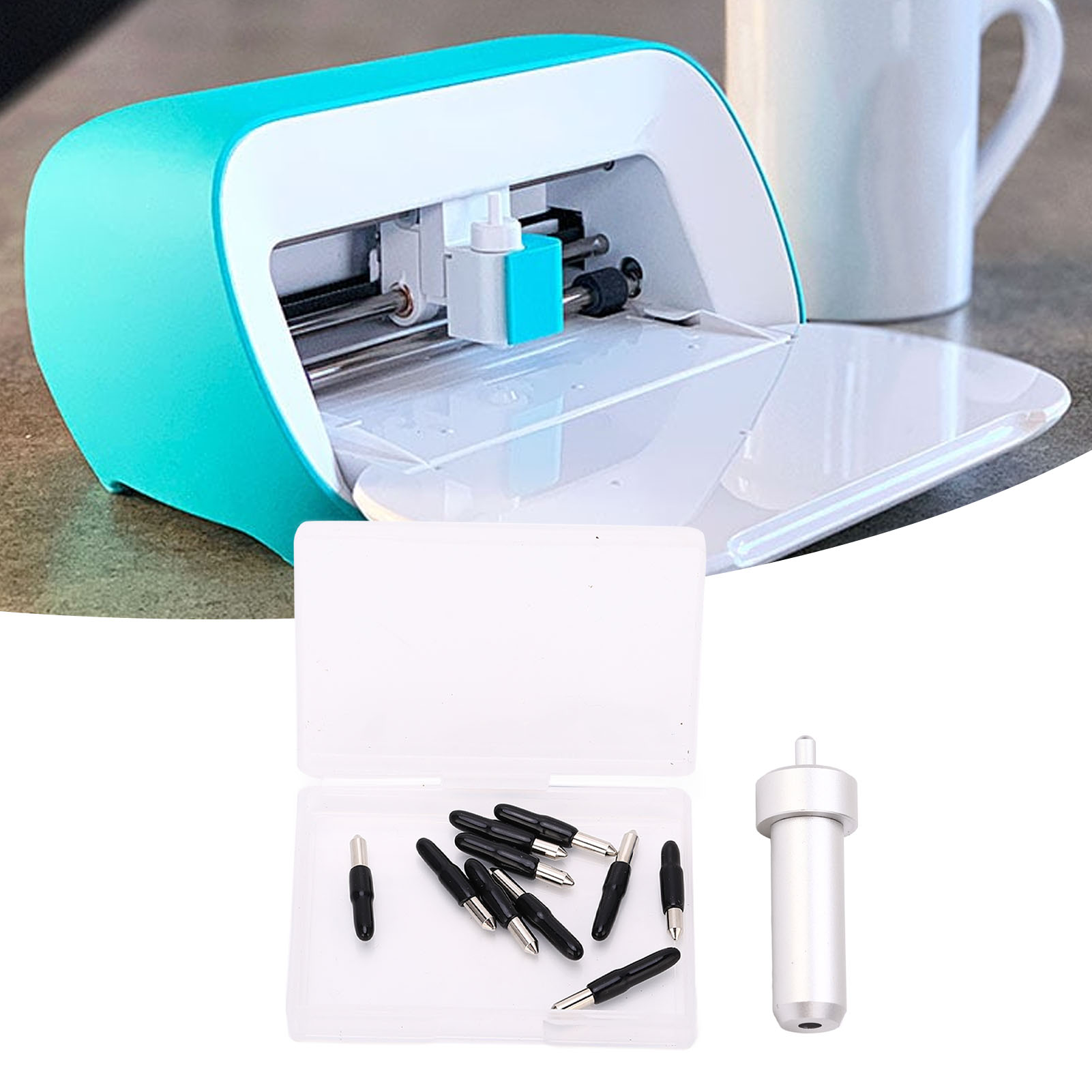 Packung Mit 10 Mittelgroben 60°-joy-klingen + Klingenhalter Für Cricut Joy-maschinen