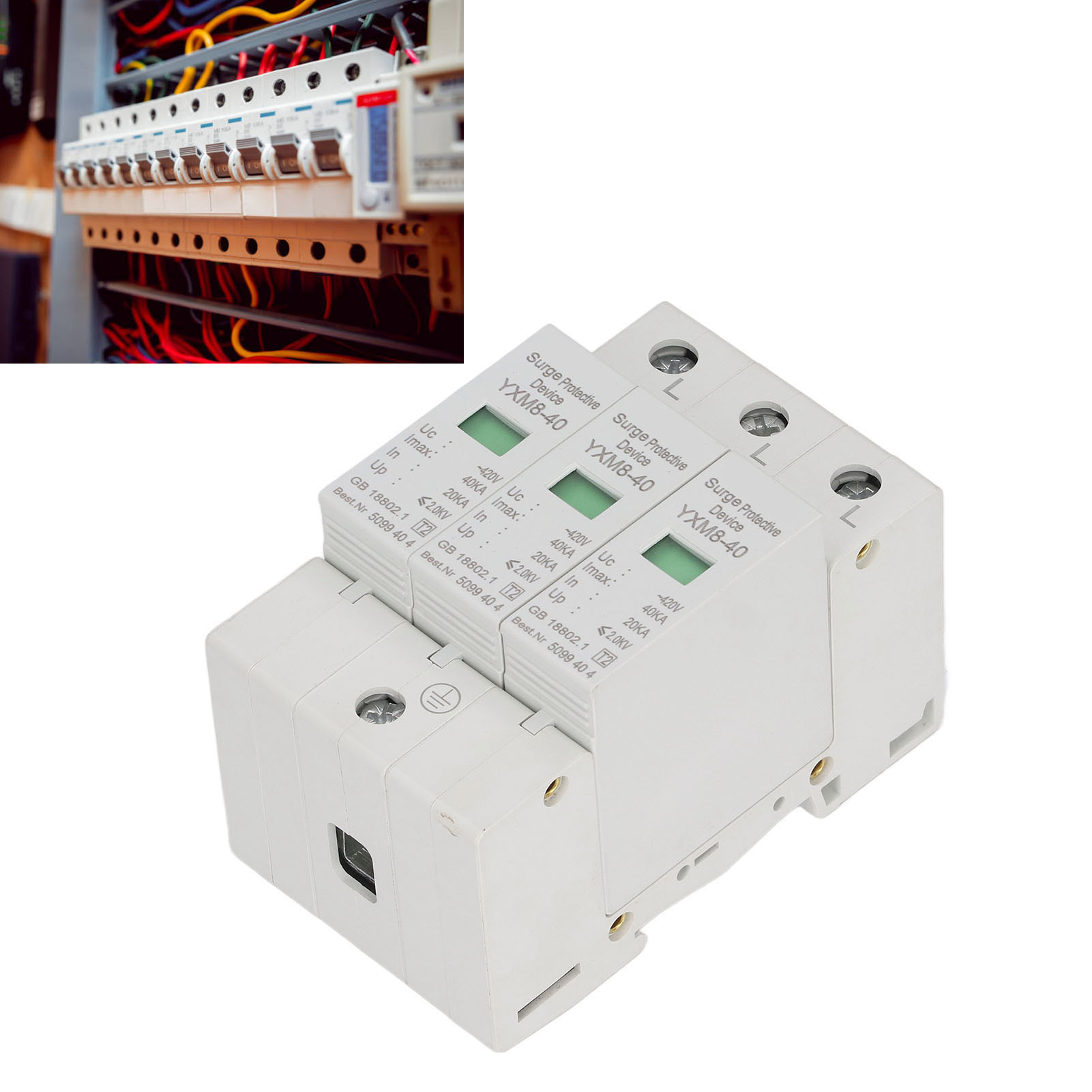 Yxm8-40 40 Ka Dreiphasiges 420-v-überspannungsschutzmodul