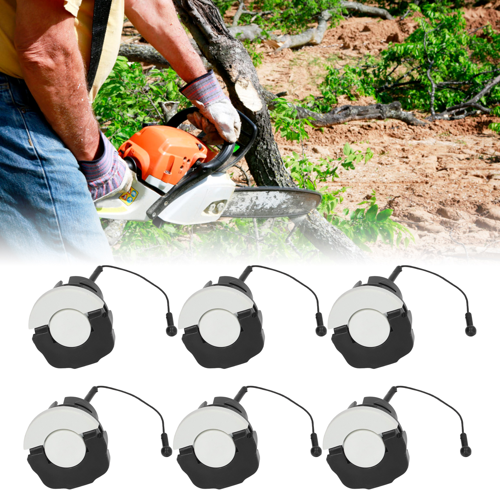 Tankdeckel, 6er-set, Kompatibel Mit Stihl Kettensägen Fs100, Fs110, Ms200, Ms210, Ms230, Ms250, Ms270, Ms280, Ms340, Ms341, Ms361, Ms380, Ms381, Ms441, Ms460 Und Ms880