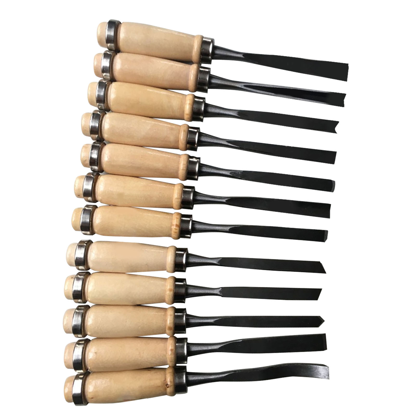Set Mit 12 Holzschnitzwerkzeugen (schnitzmeißel, Handschnitzmeißel, Schnitzmesser)