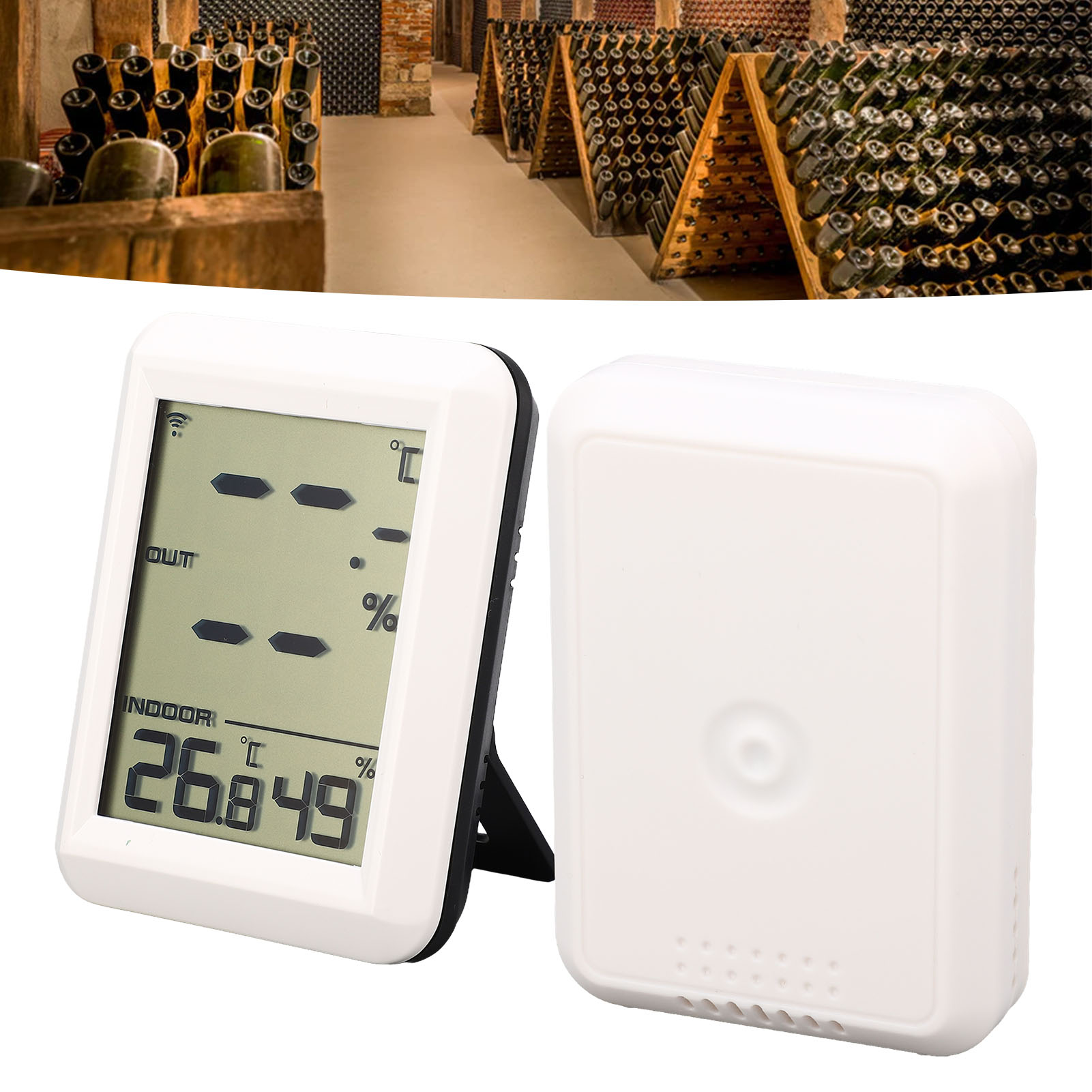 Kabelloses Elektronisches Thermometer Für Den Innen- Und Außenbereich Zur Messung Von Temperatur Und Luftfeuchtigkeit